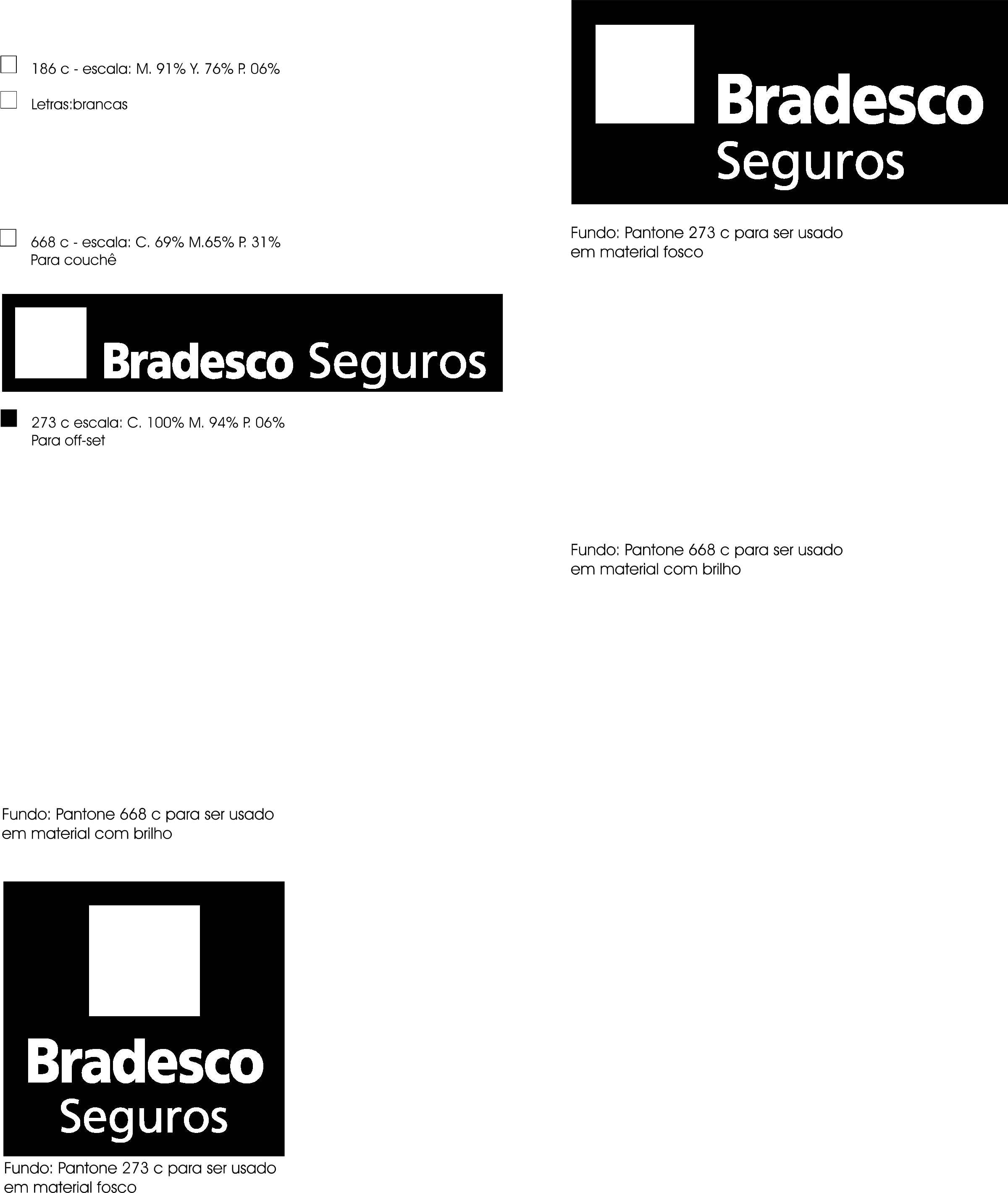 Bradesco Seguros Logo black and white