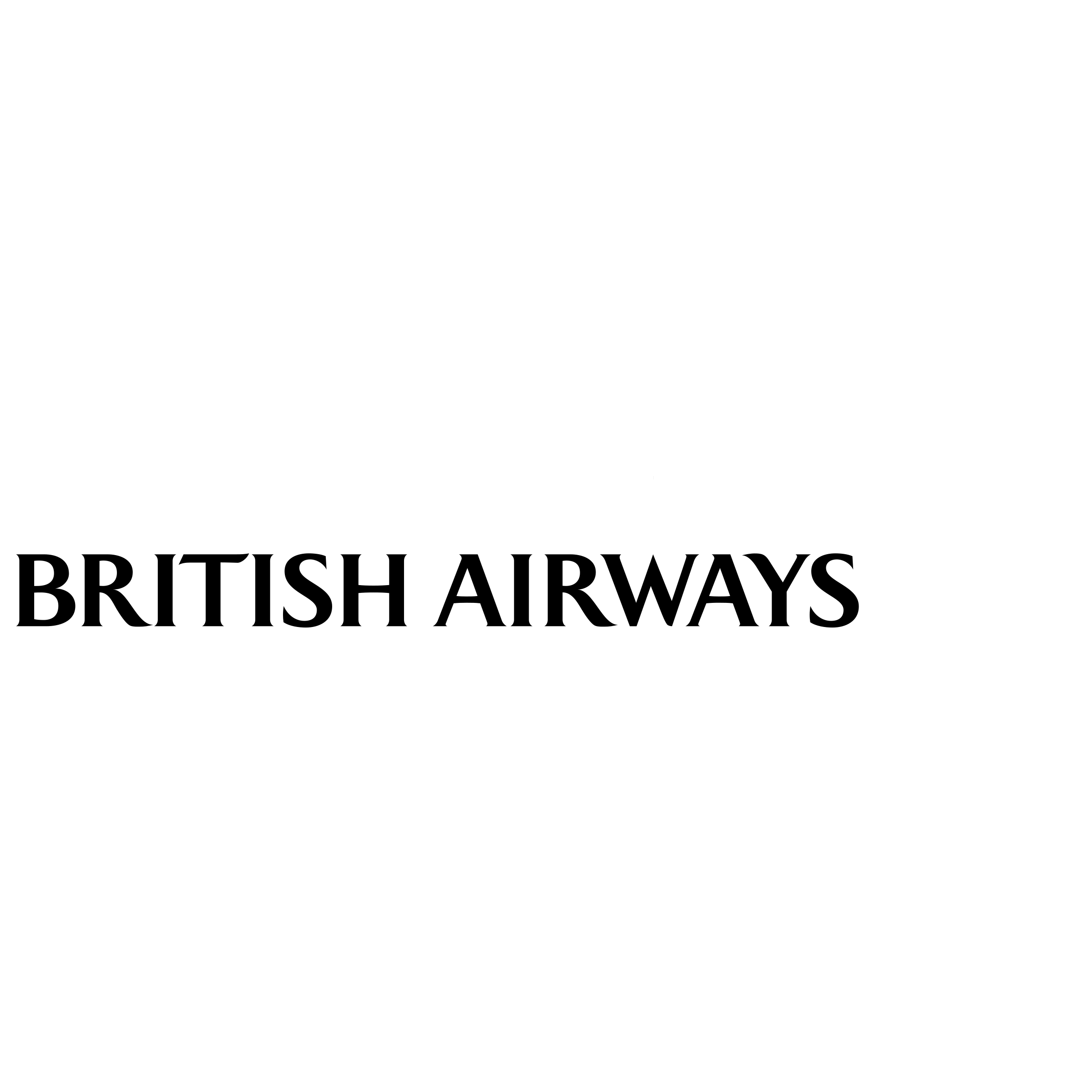 British Airways Logo black and white
