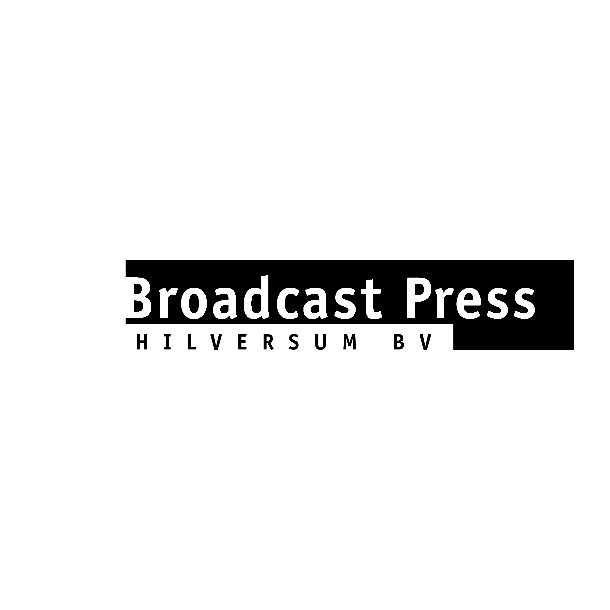 Broadcast Press Logo black and white
