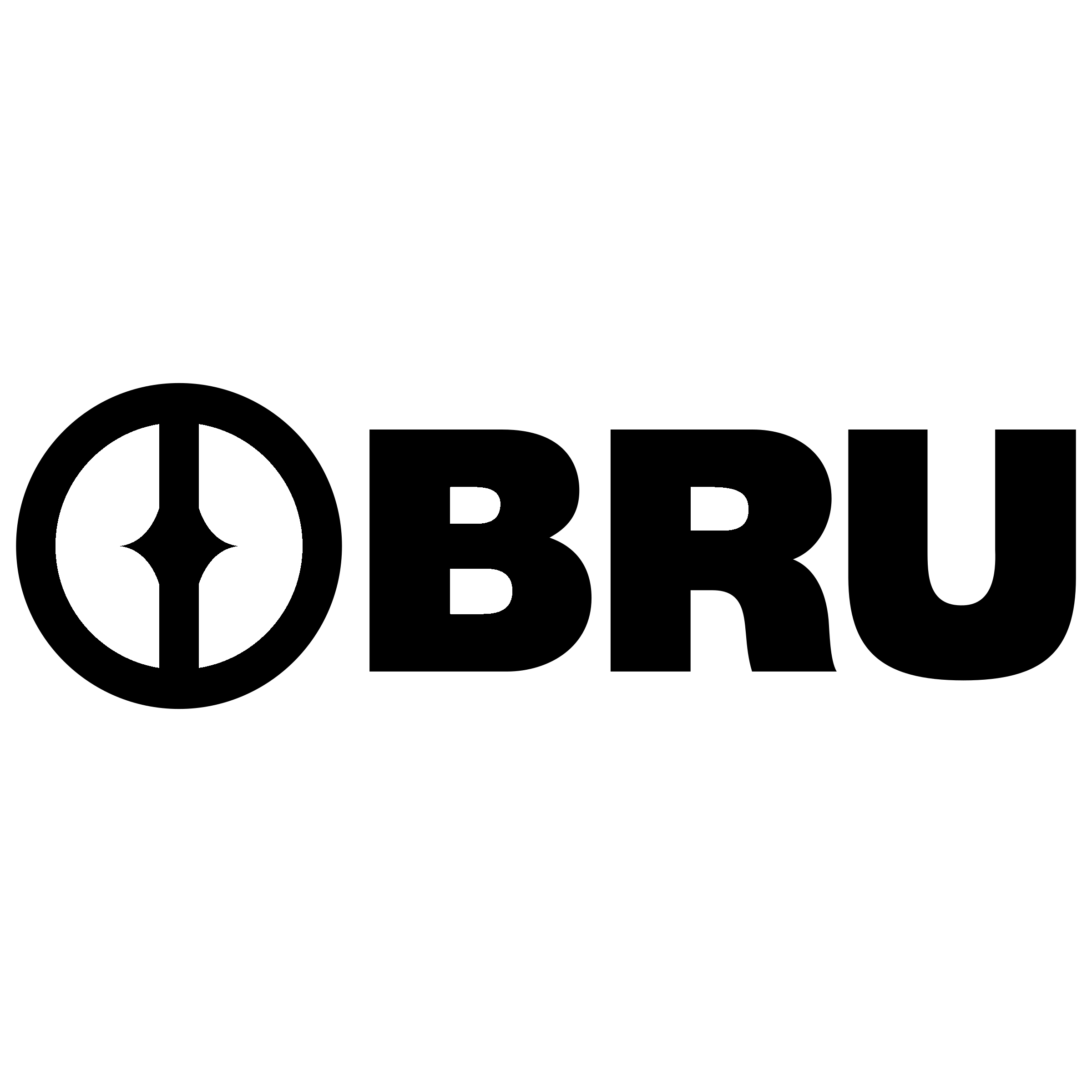 Bru Logo black and white