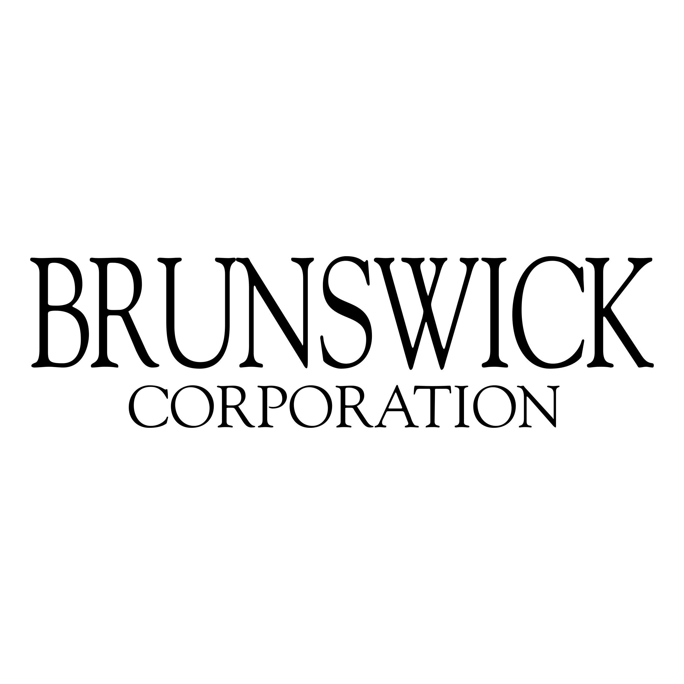 Brunswick Corporation Logo black and white