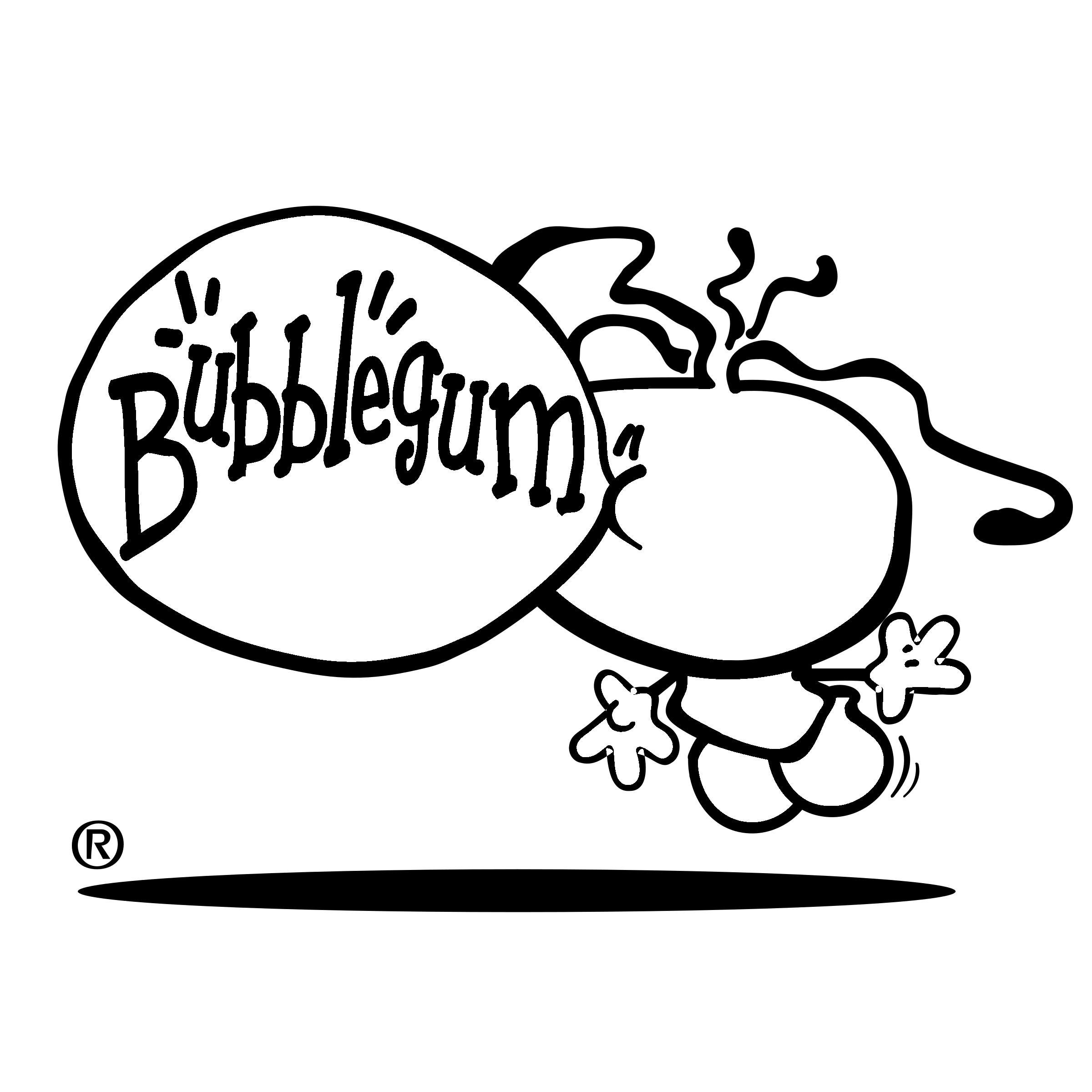 Bubblegum 01 Logo black and white