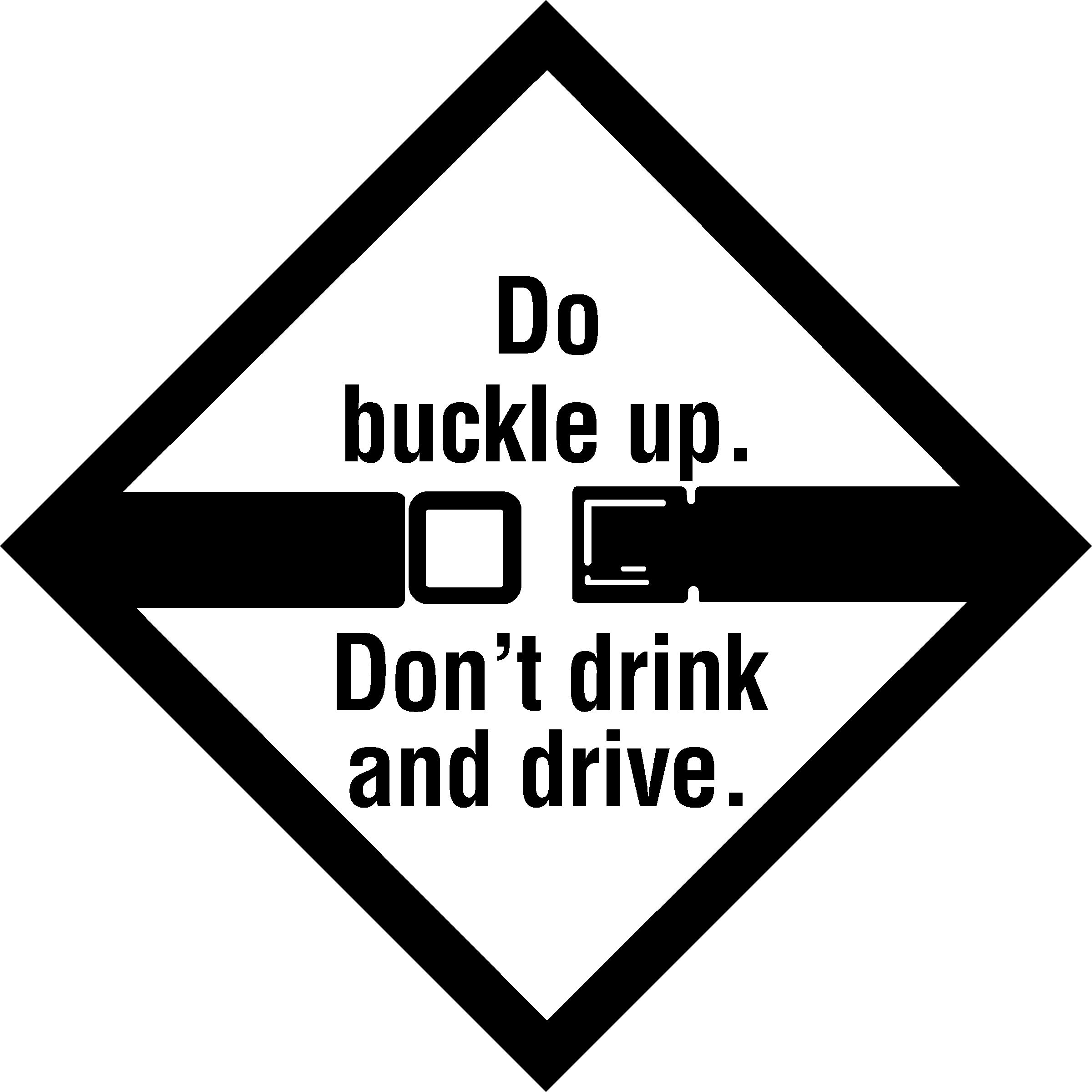 Buckle Up Dont Drink Logo PNG Transparent & SVG Vector Freebie Supply