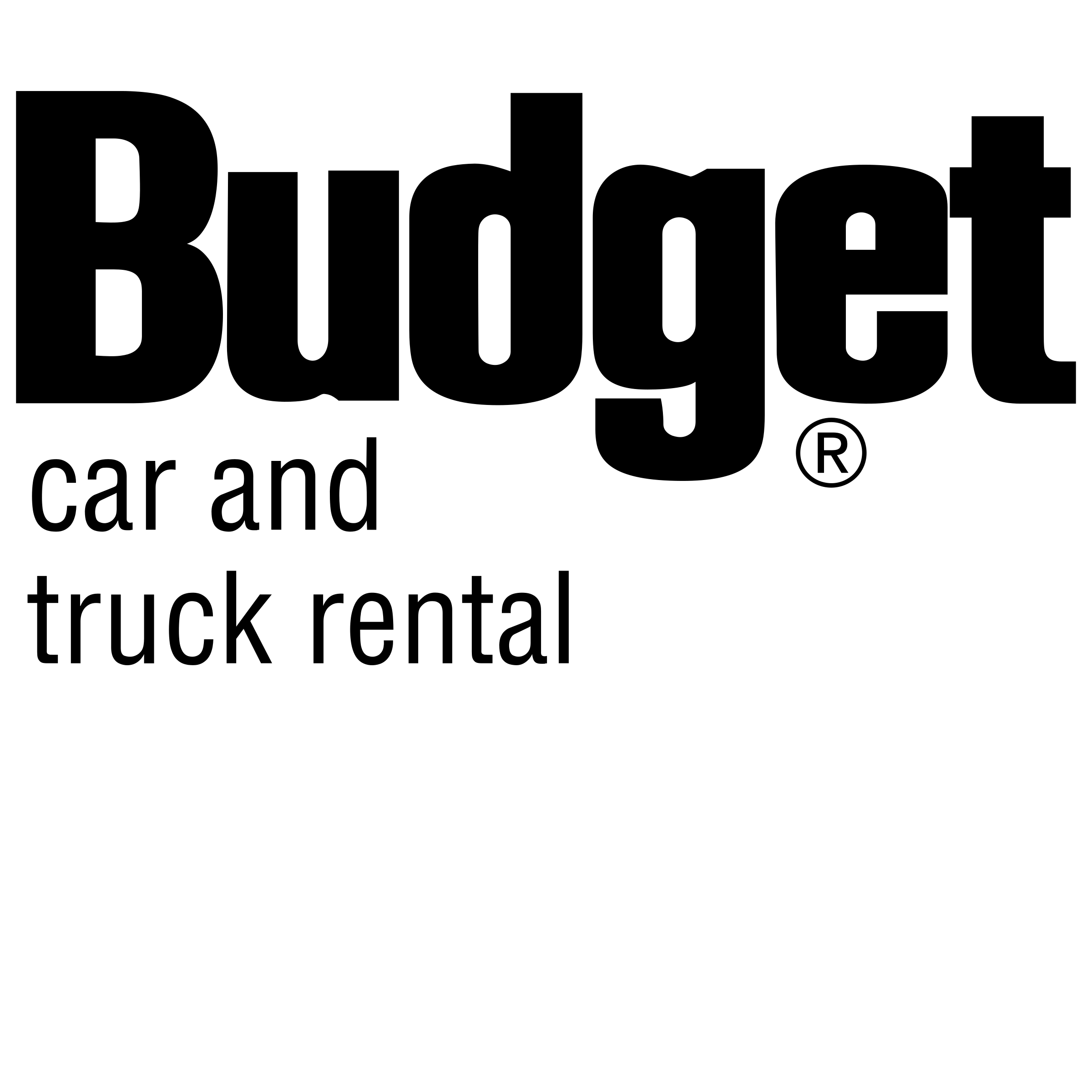 Budget 985 Logo black and white