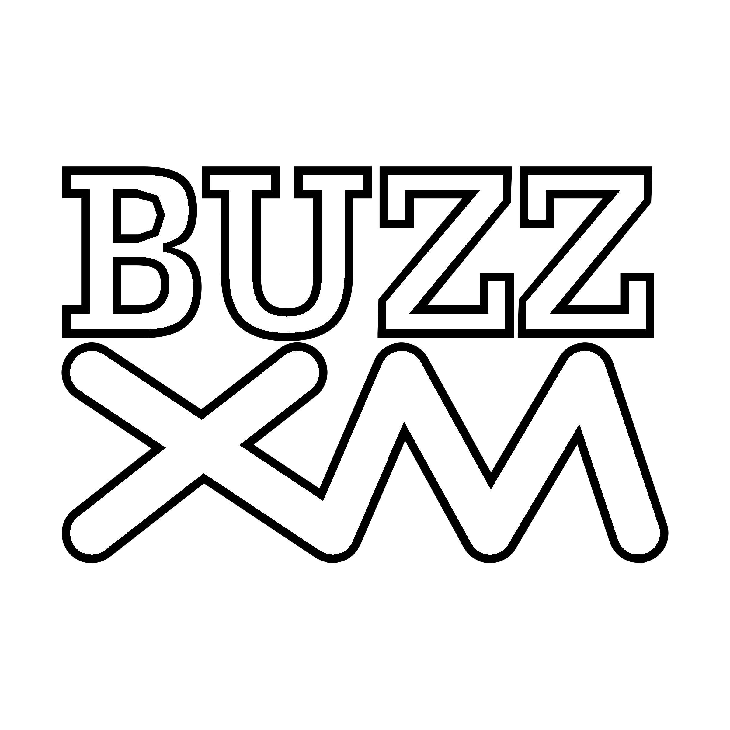 Buzz XM Logo black and white