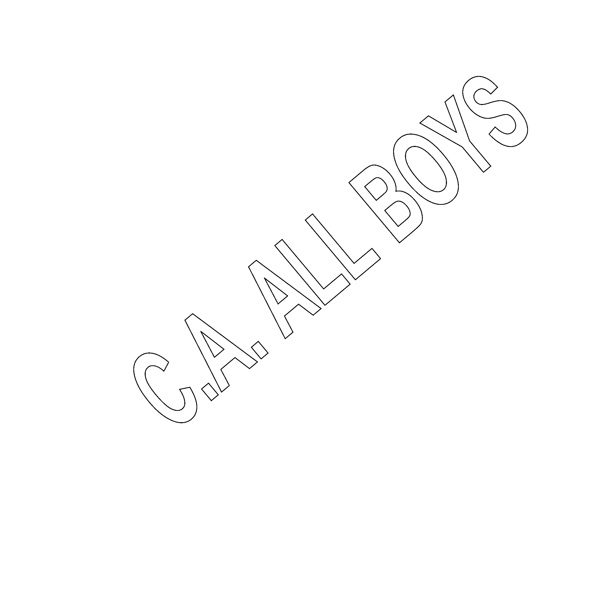 C A All Boys Logo black and white