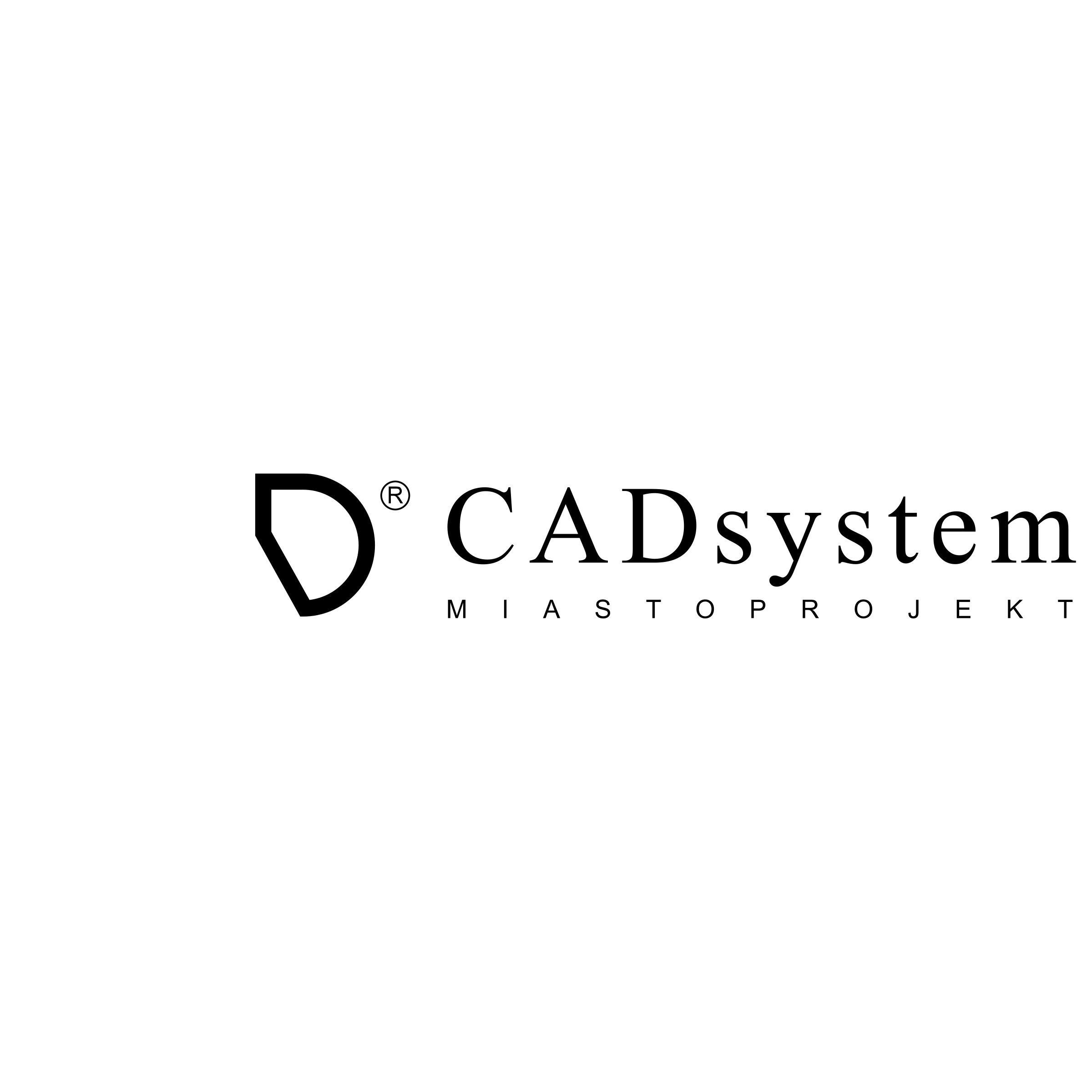 CAD system Logo black and white
