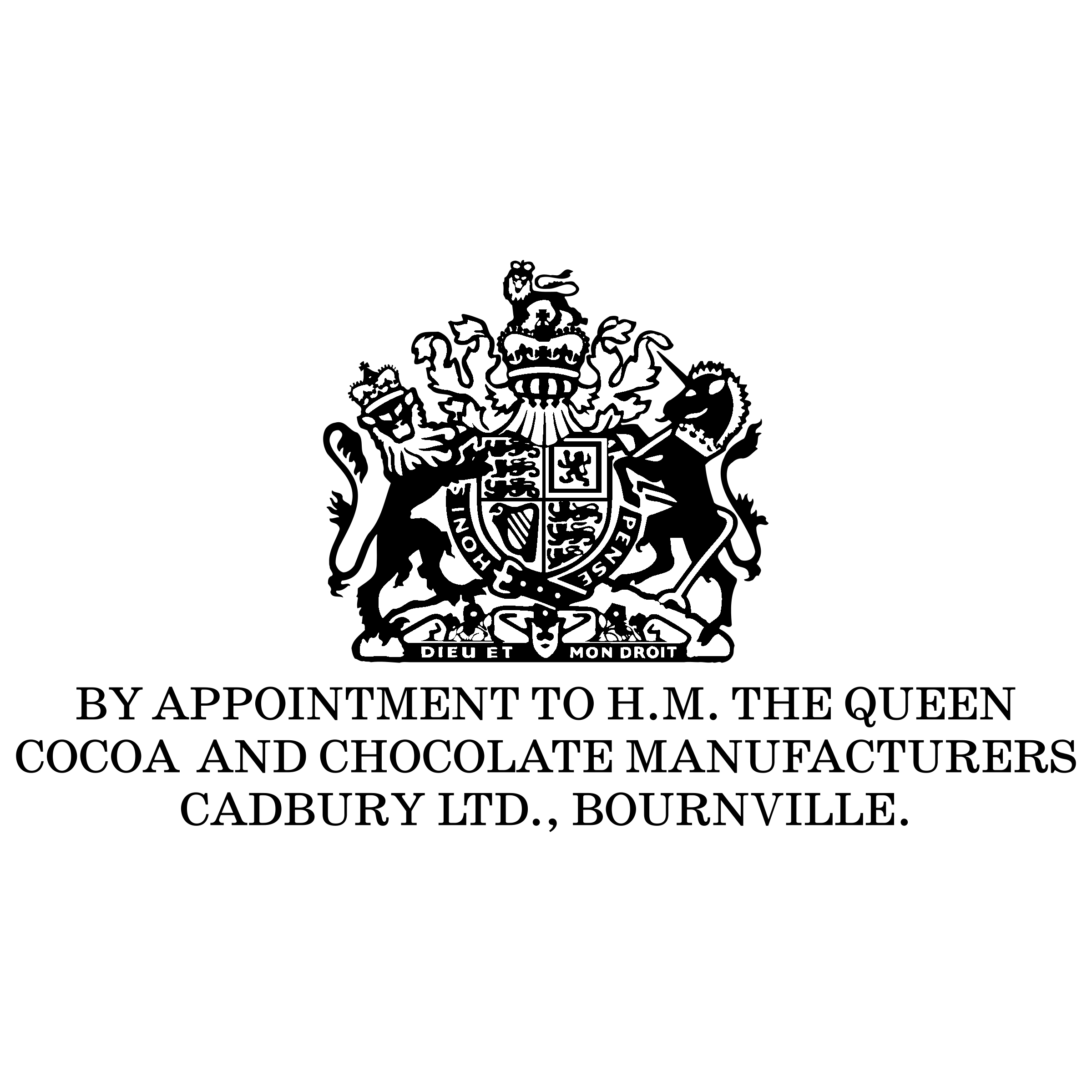 Cadbury Logo black and white