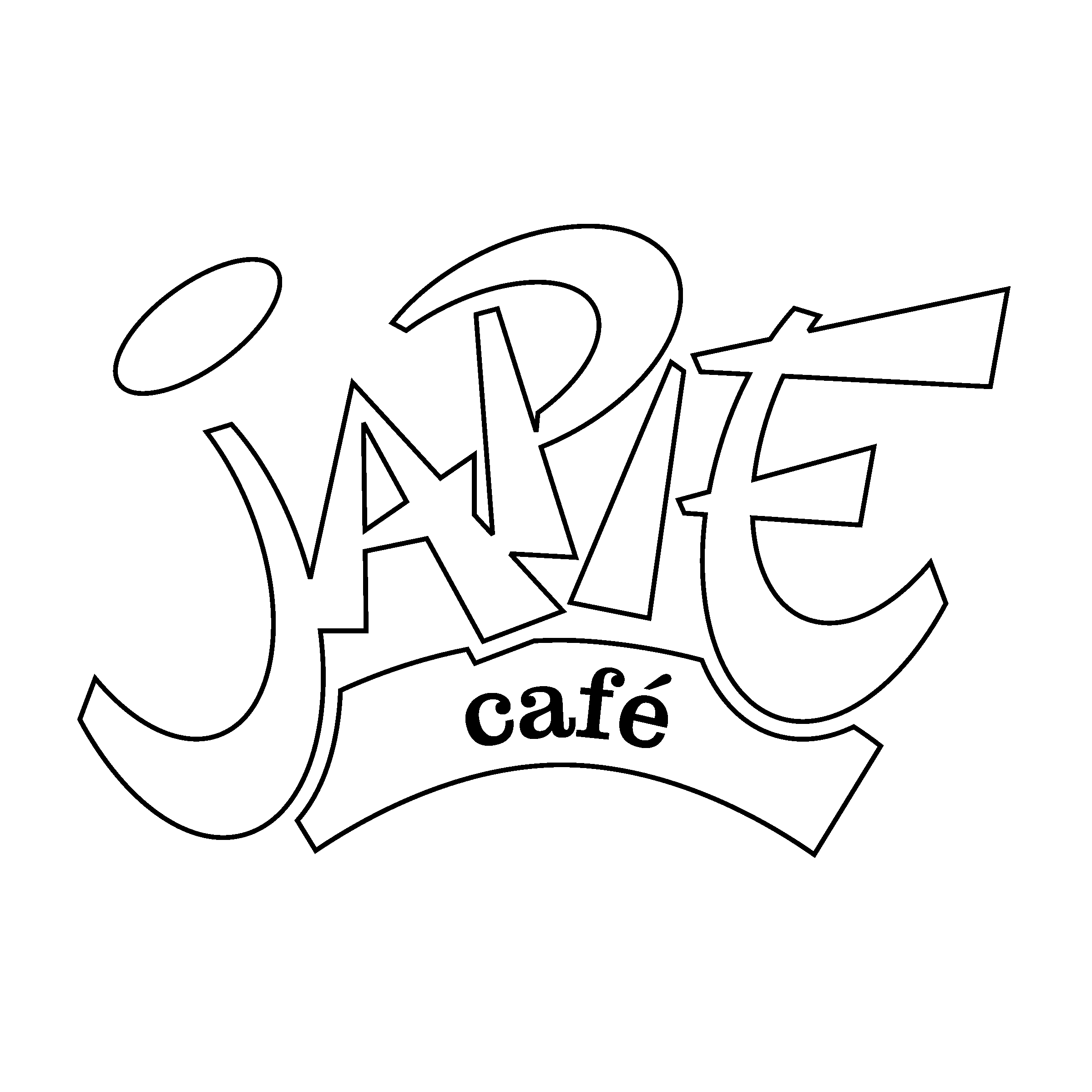 Cafe Japies Logo black and white