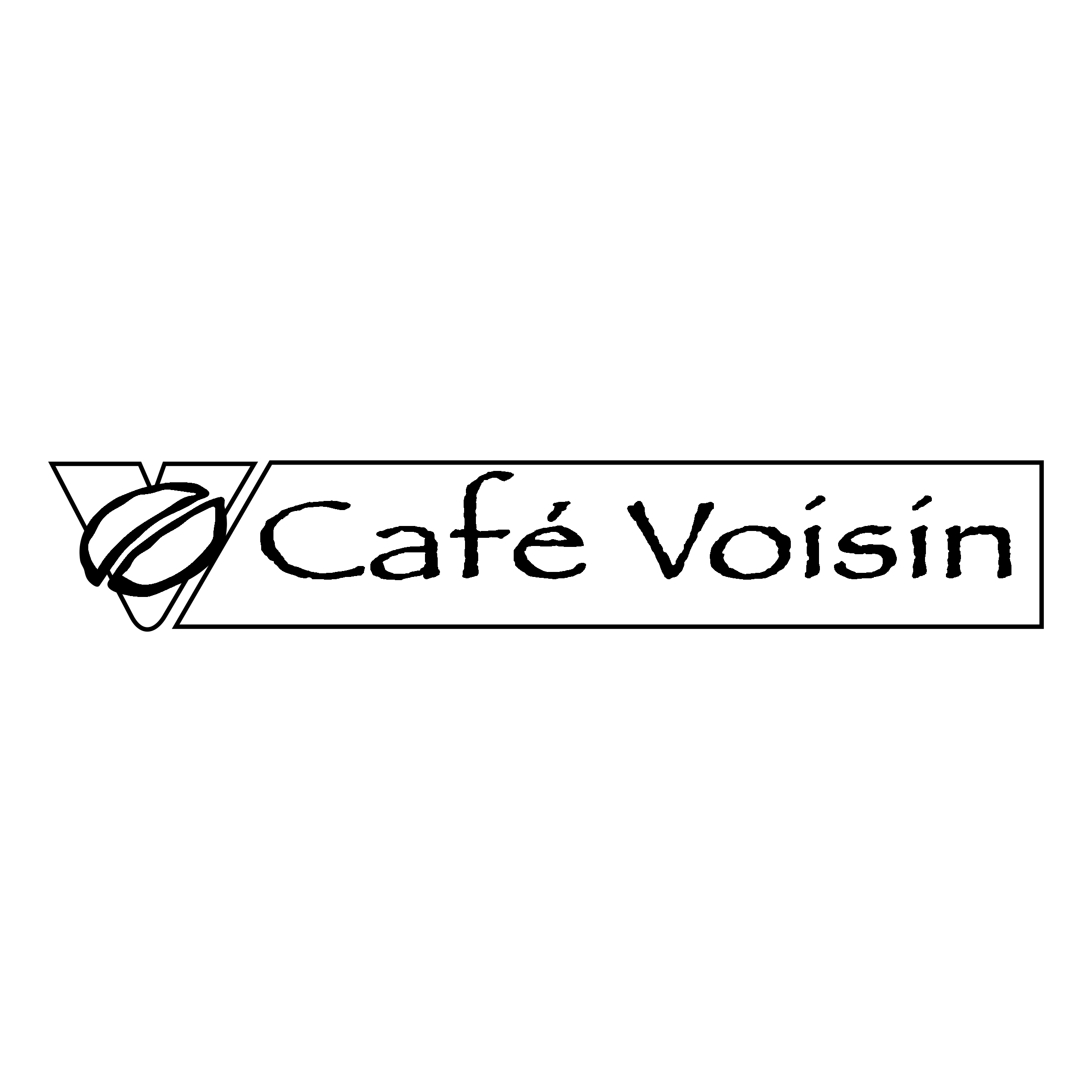 Cafe Voisin Logo black and white