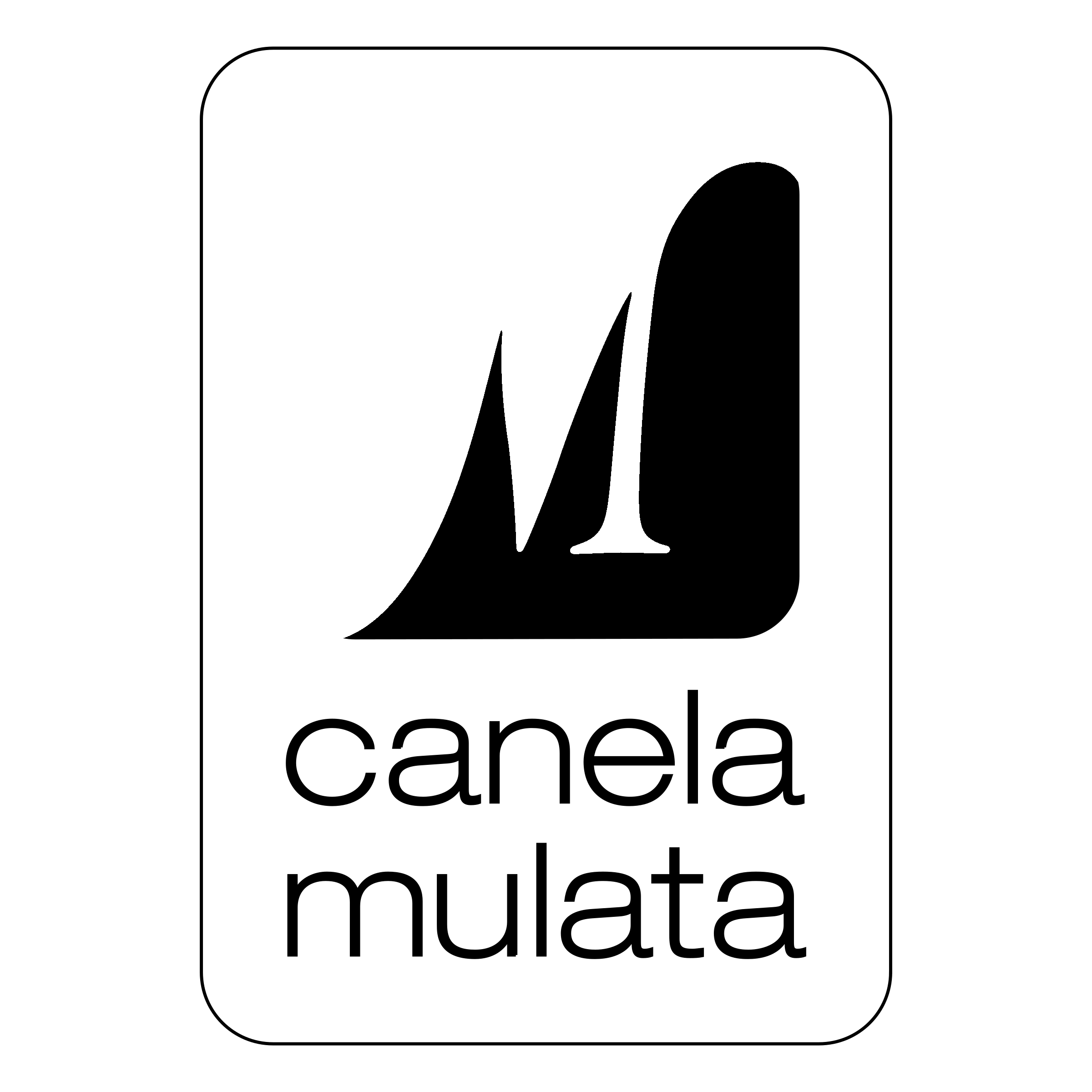 Canela Mulata Logo black and white