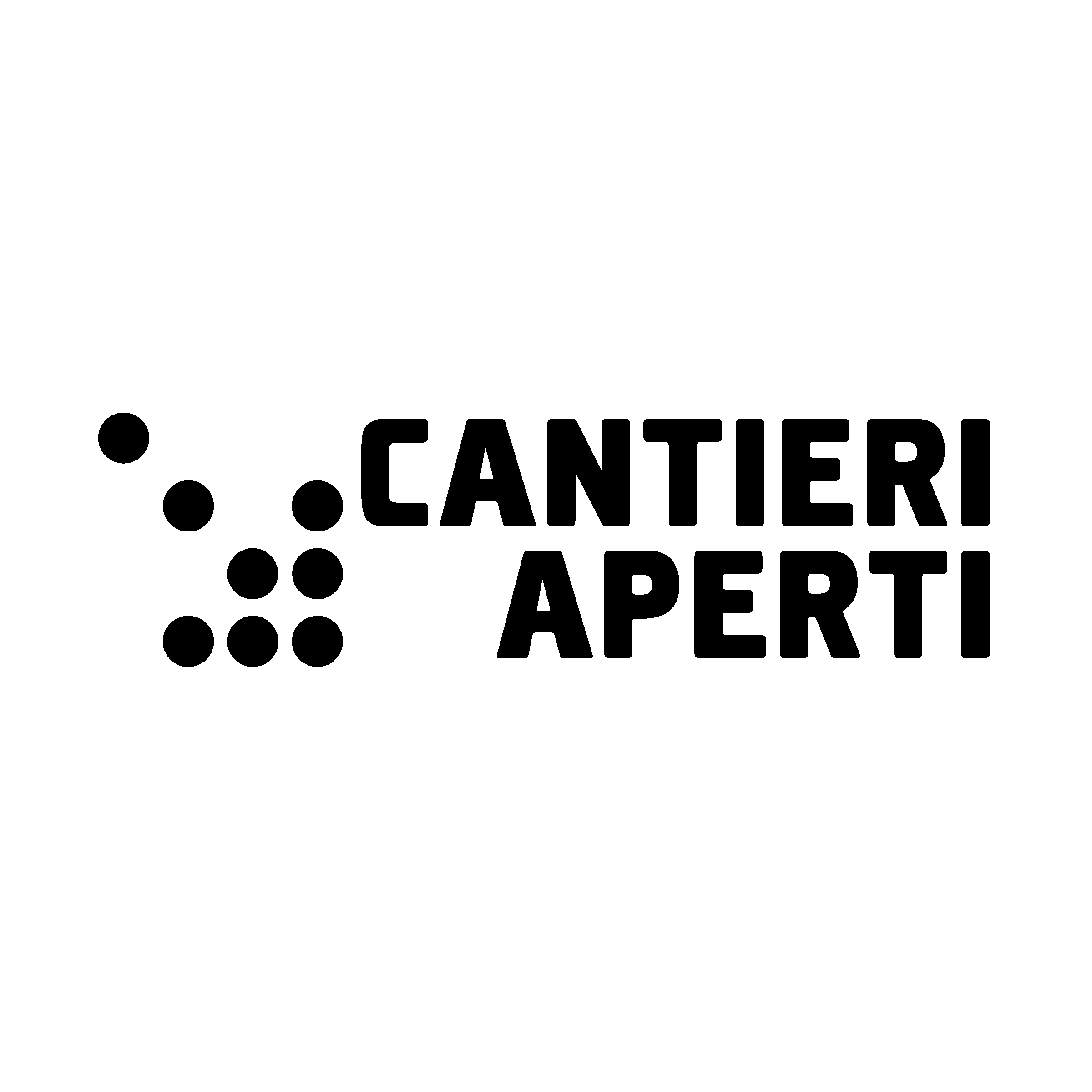 Cantieri Aperti Logo black and white