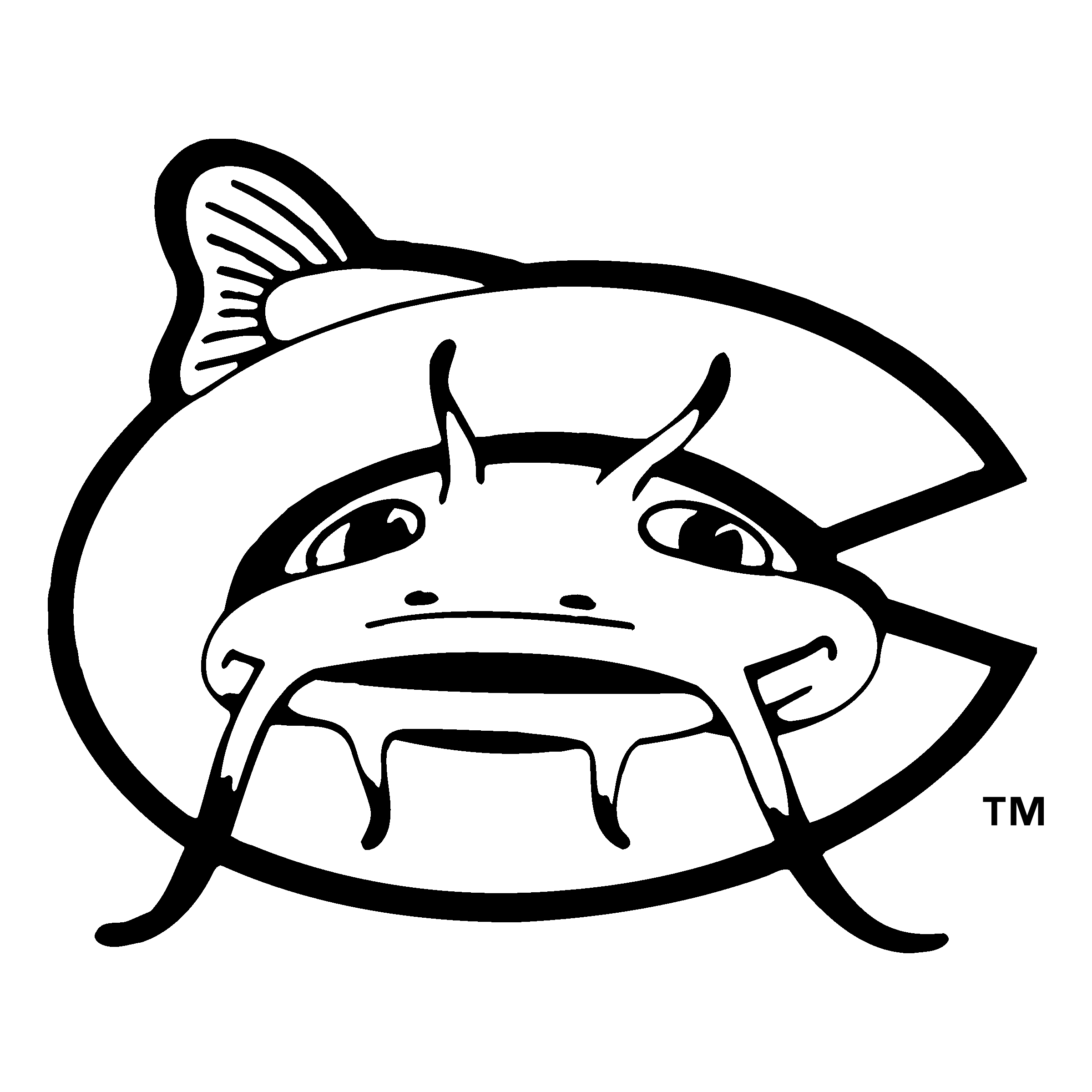 Carolina Mudcats Logo black and white