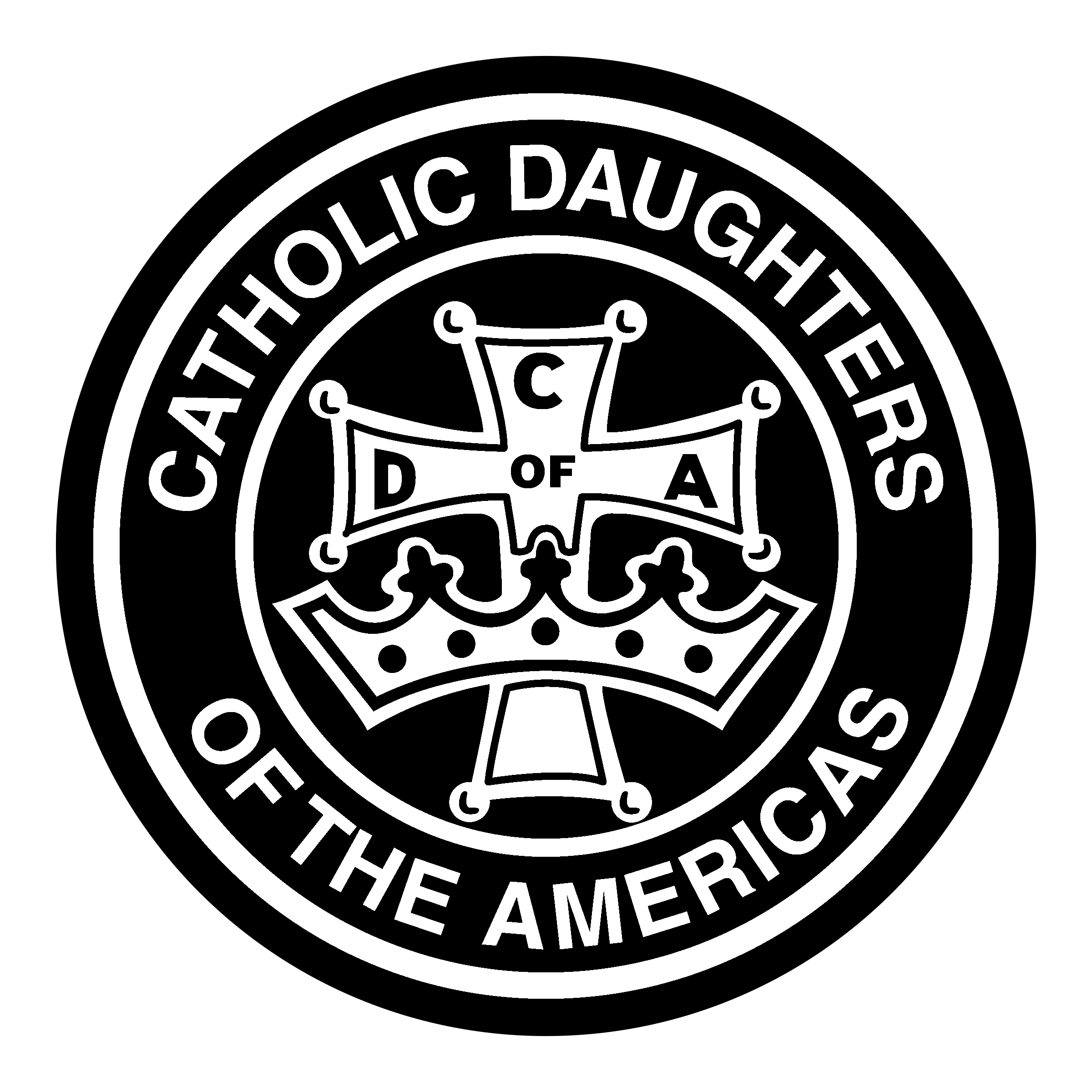 Catholic Daughters of the Americas Logo black and white