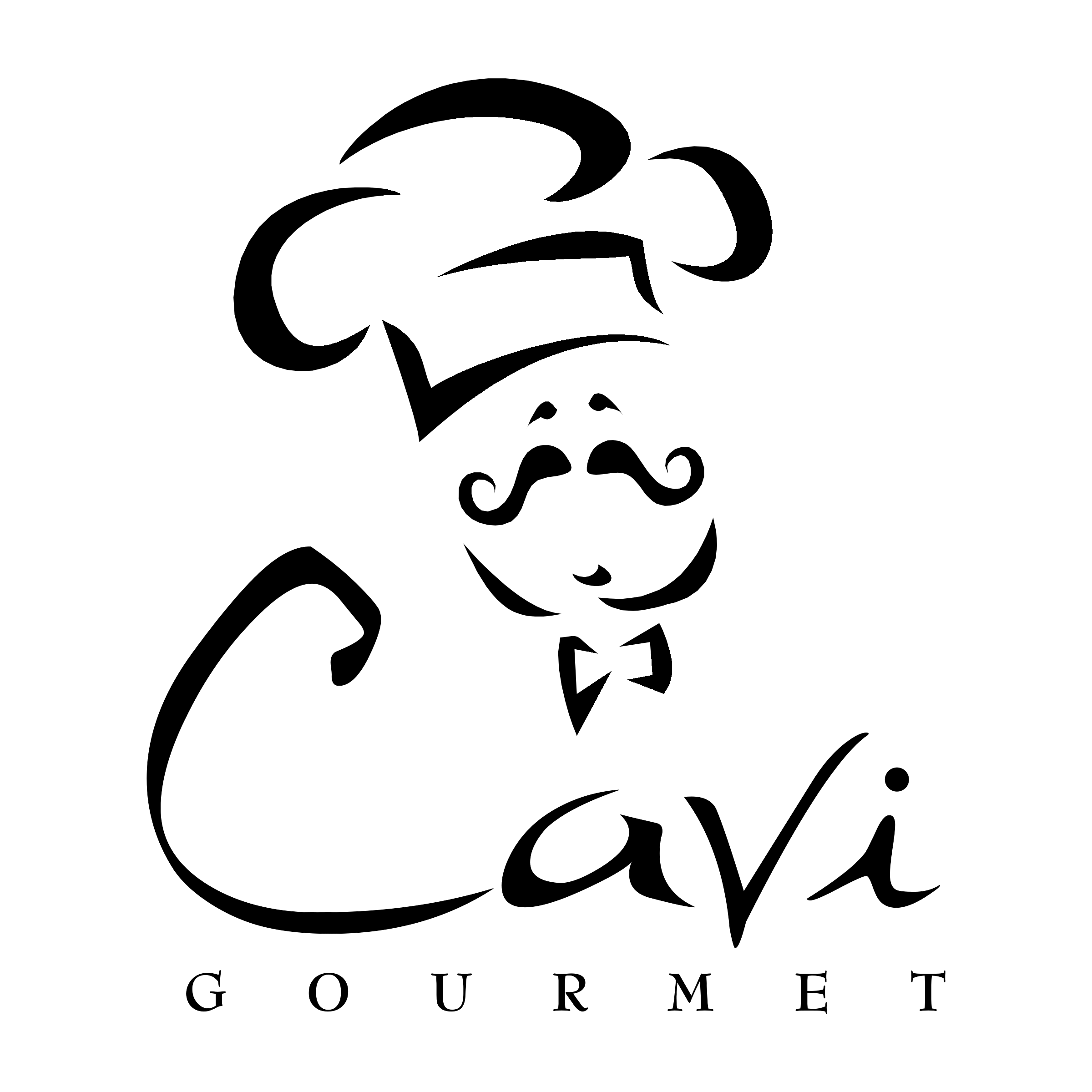 Cavi Gourmet Logo black and white