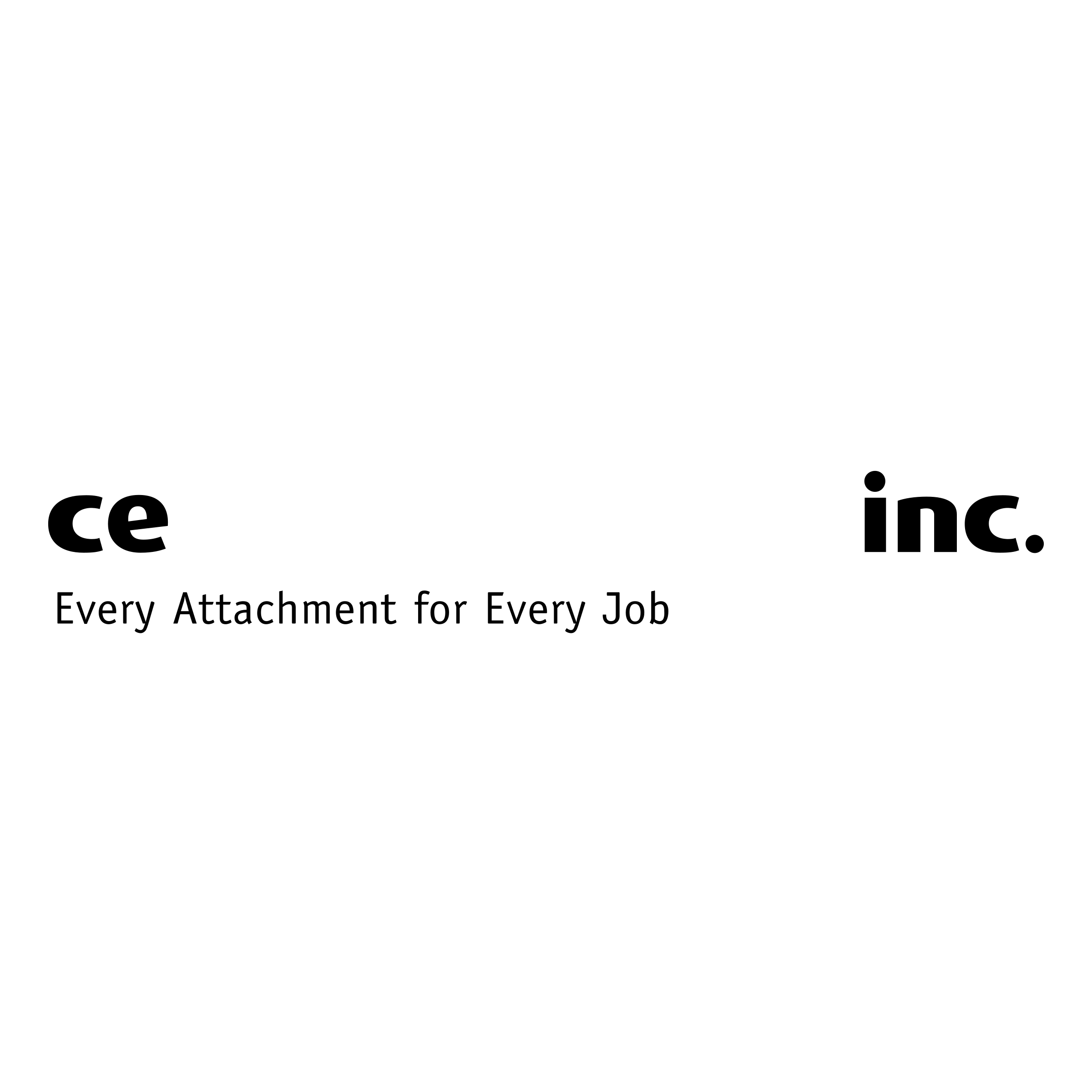 CE Attachments Logo black and white