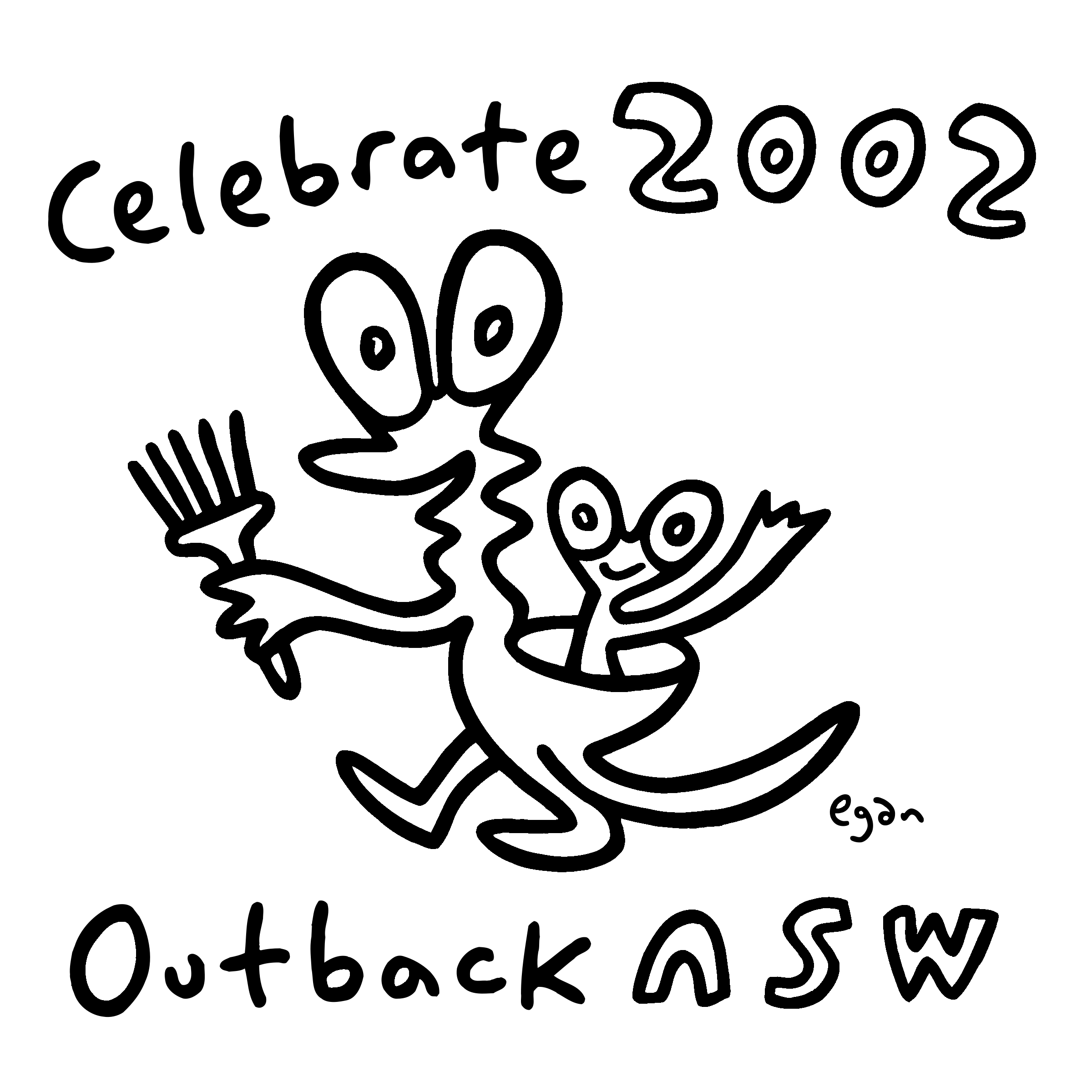 Celebrate 2002 Logo black and white