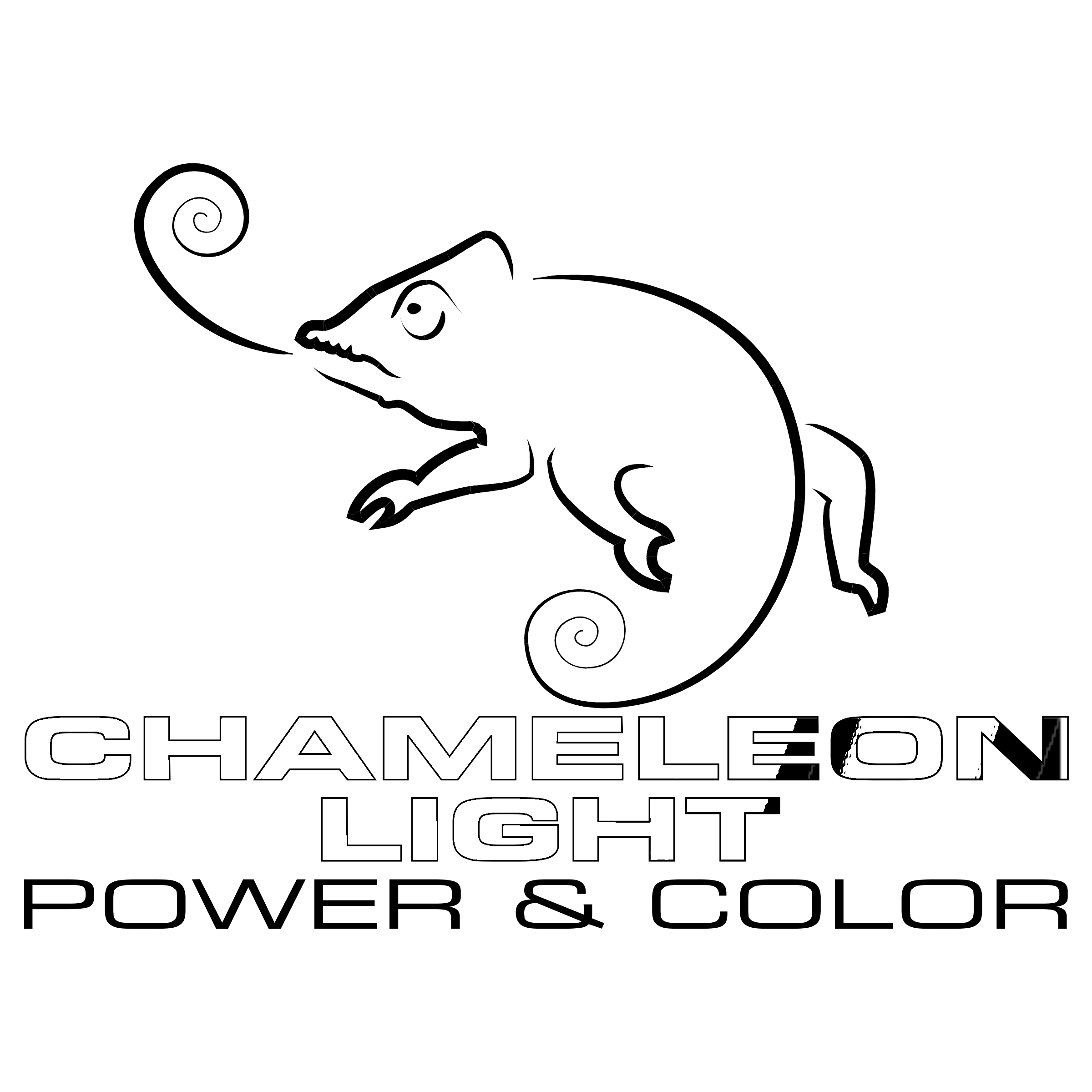 Chameleon Light Logo black and white
