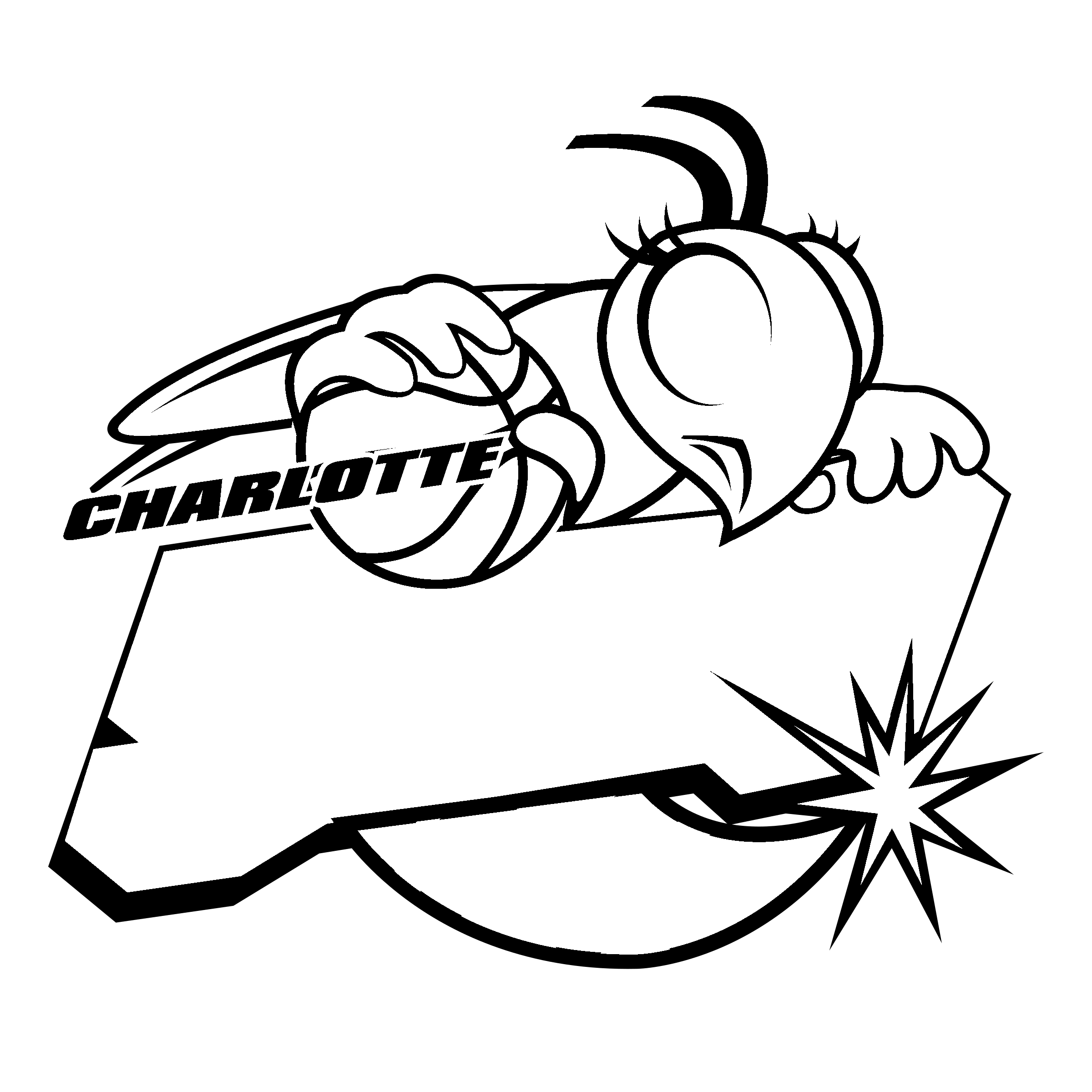 Charlotte Sting Logo black and white