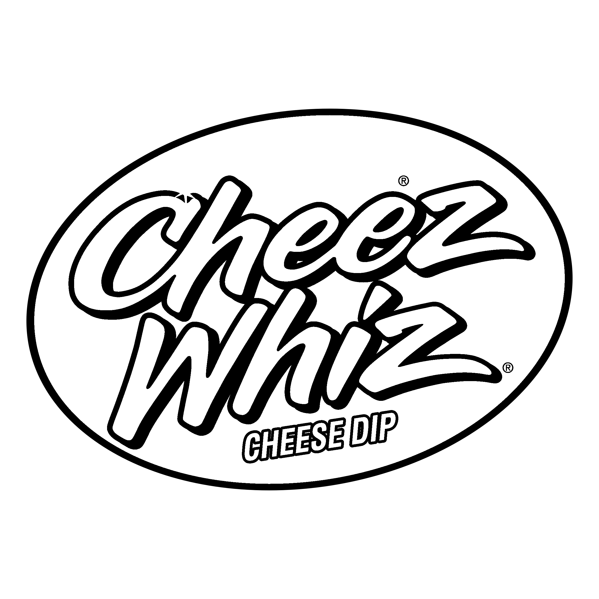 Cheez Whiz Logo black and white