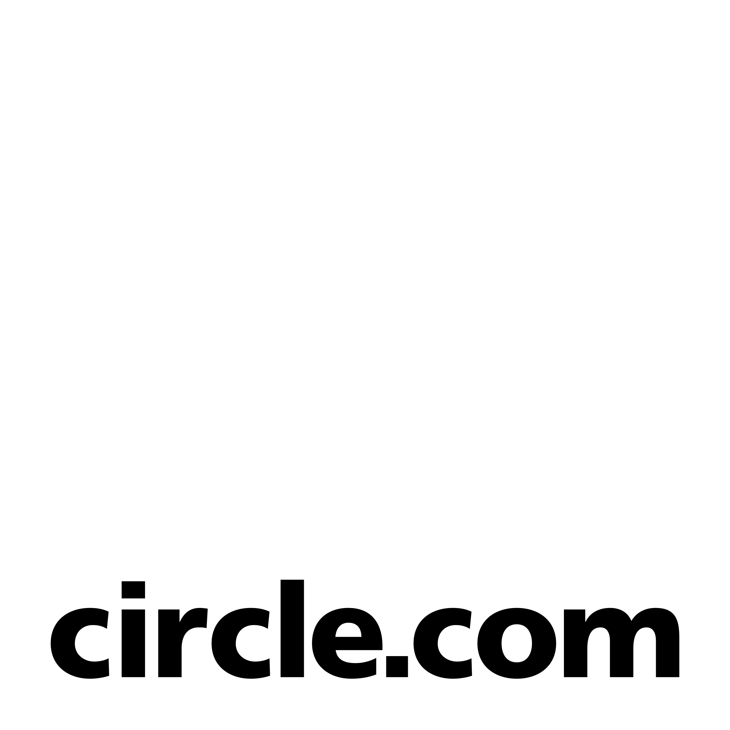 Circle com Logo black and white
