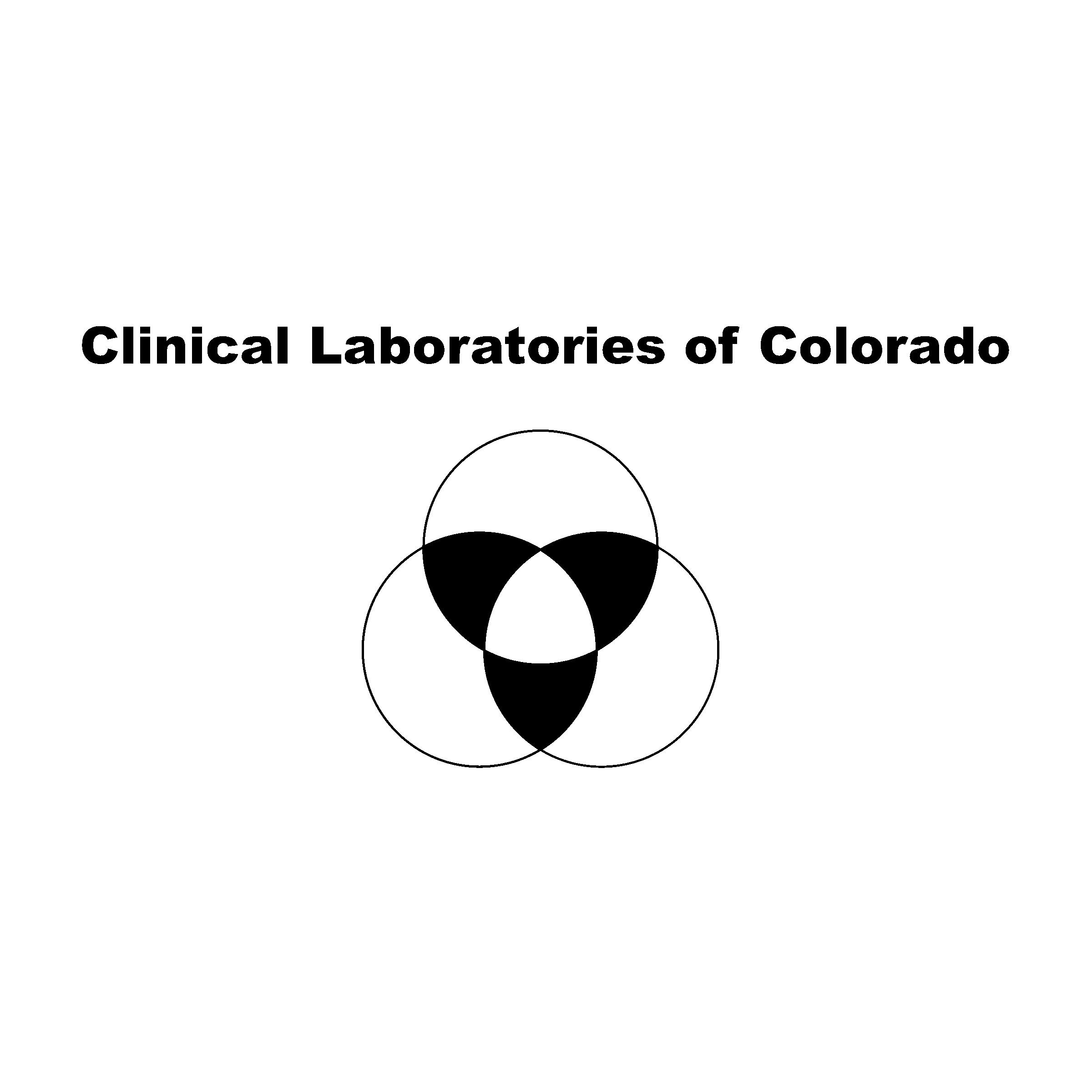 Clinical Laboratories of Colorado Logo black and white