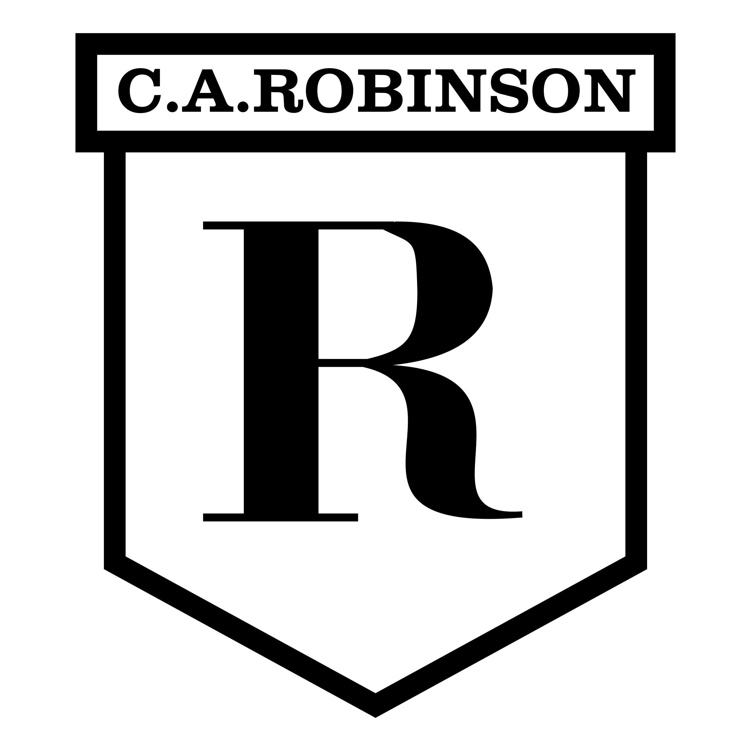 Club Atletico Robinson de Corrientes Logo black and white