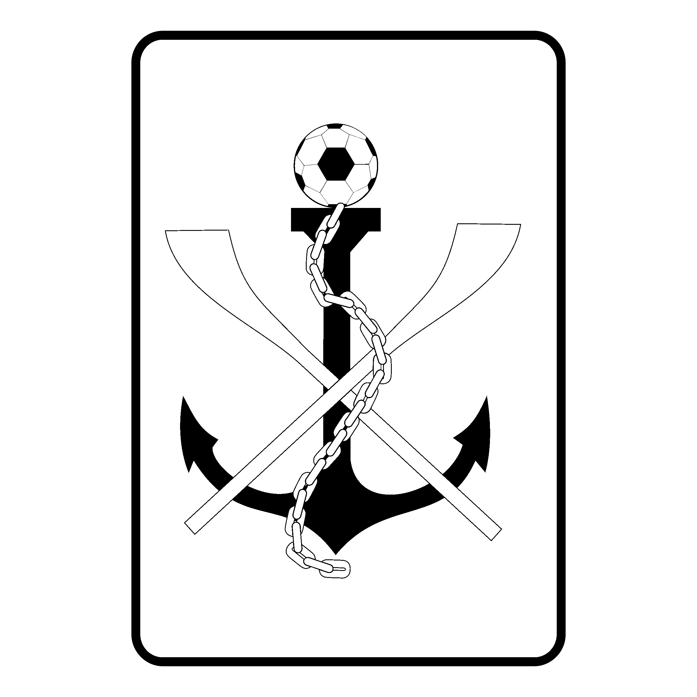 Clube Nautico Marcilio Dias SC Logo black and white