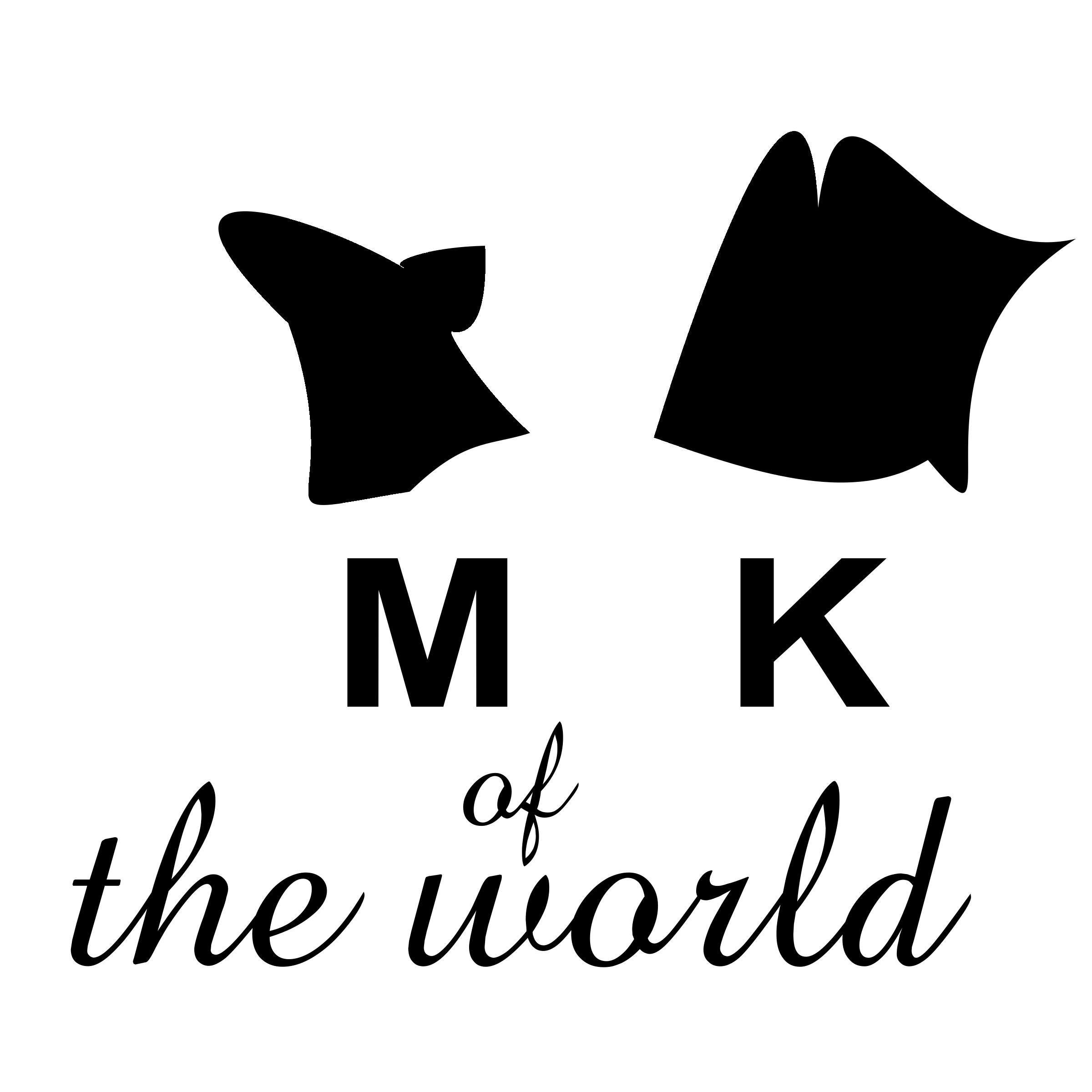 CMYK of the world Logo black and white