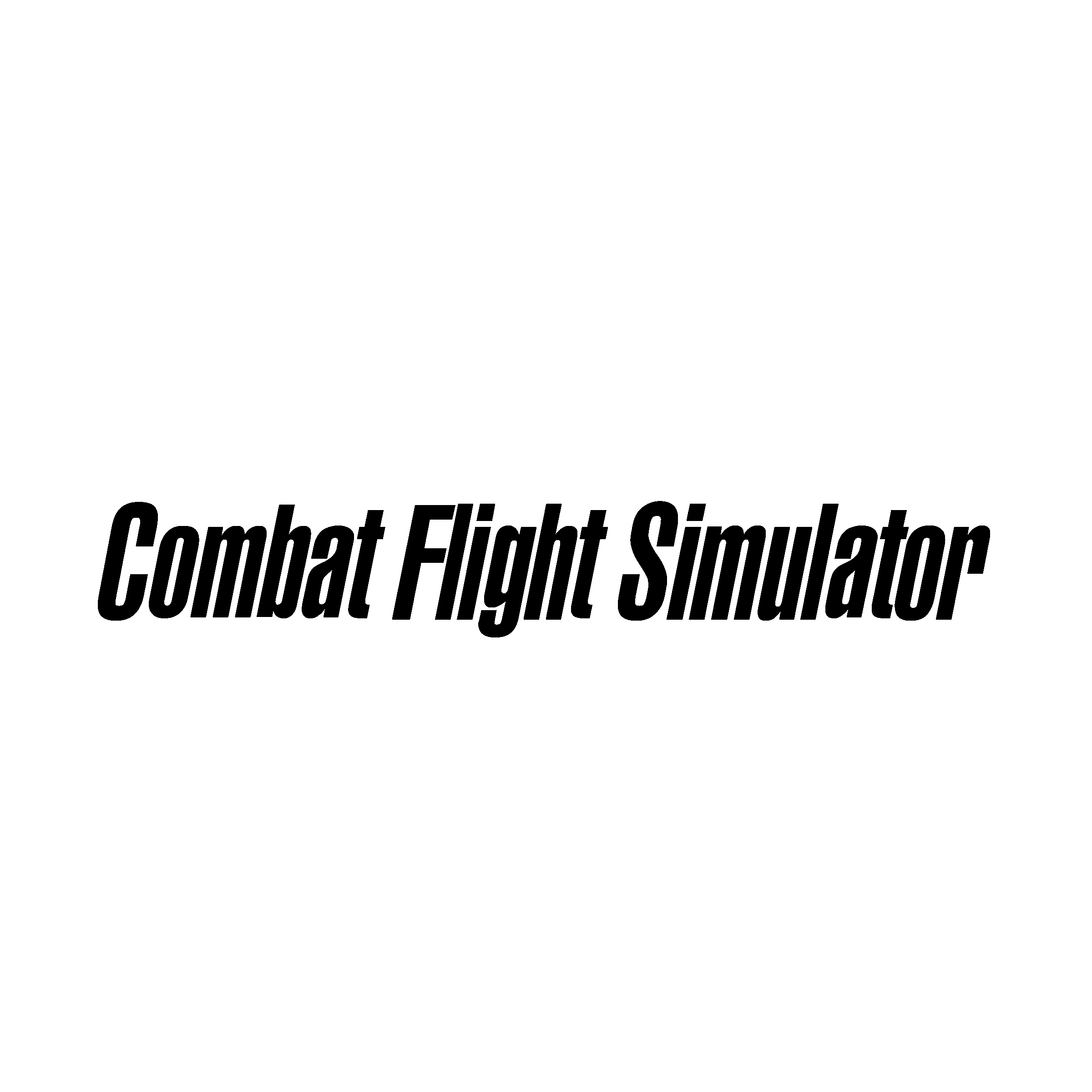 Combat Flight Simulator Logo black and white