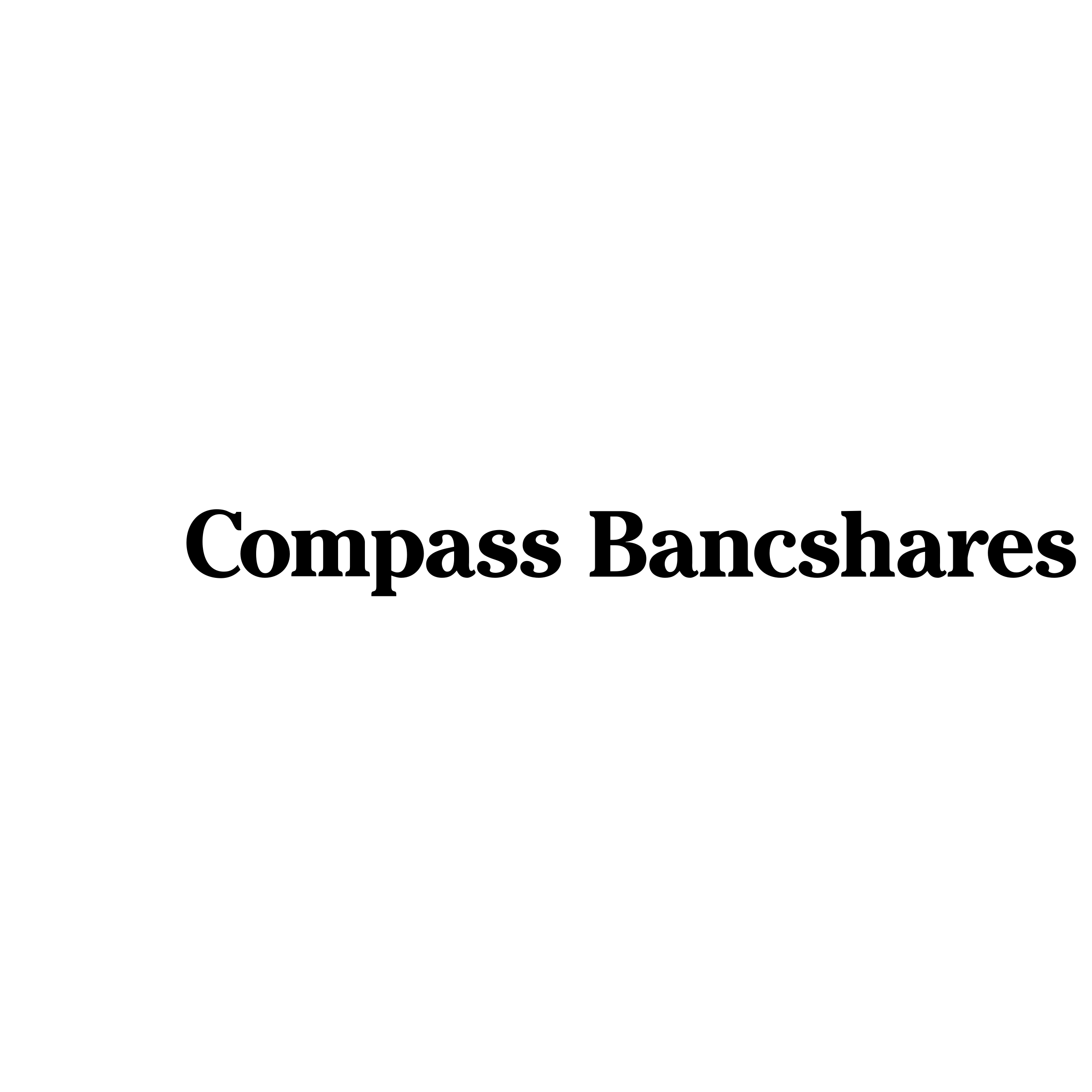 Compass Bancshares Logo black and white