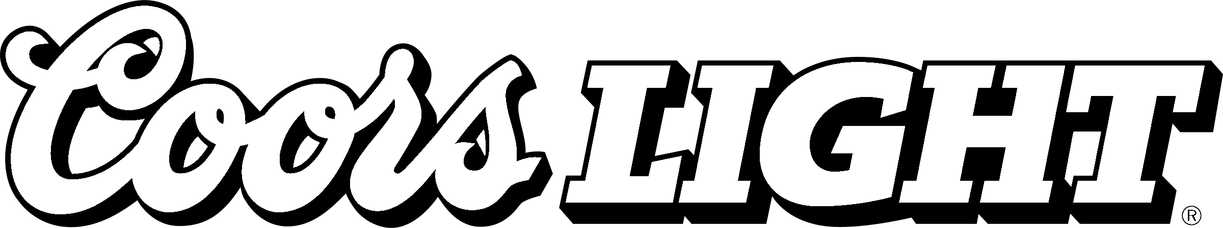 Coors Light 2 Logo black and white