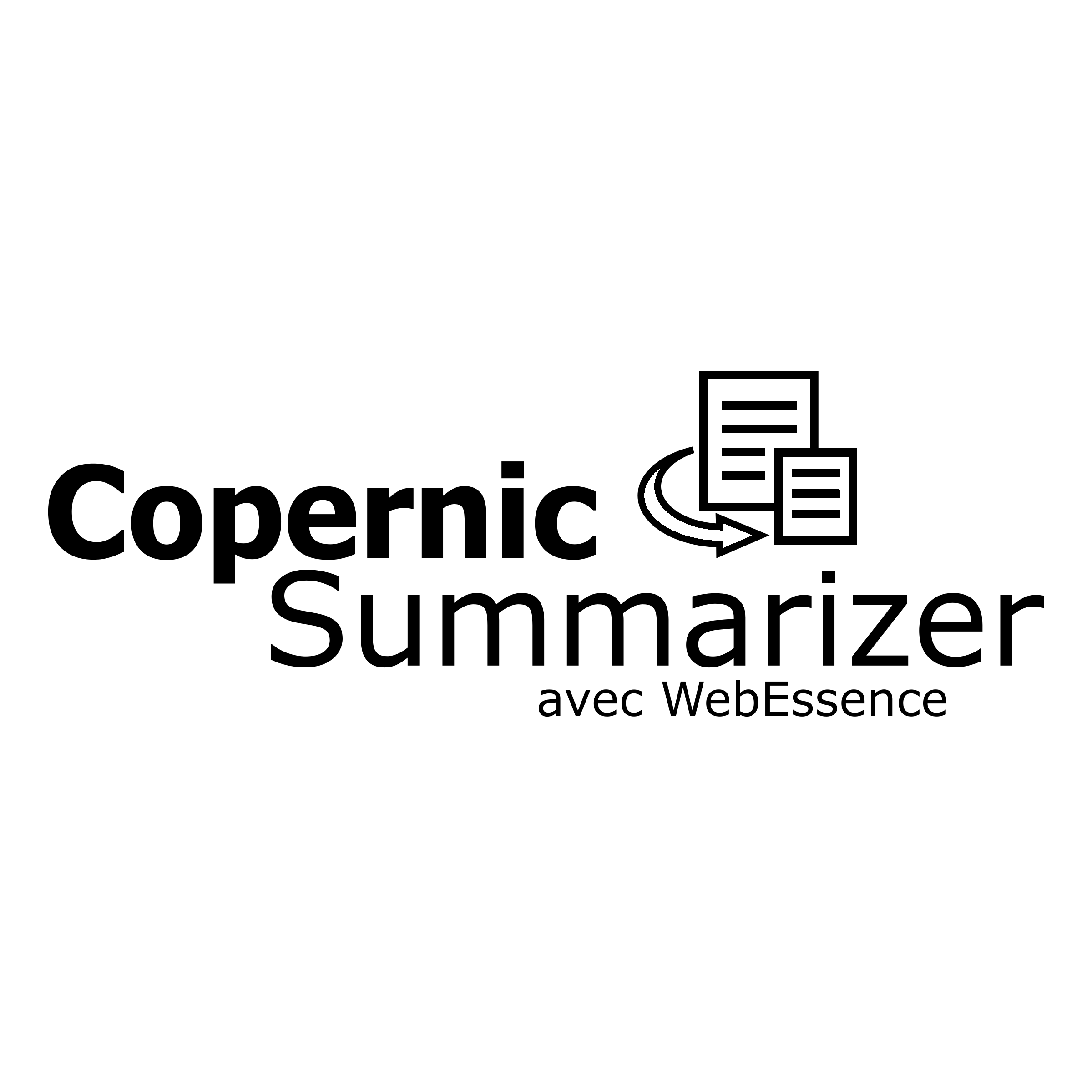 Copernic Summarizer Logo black and white