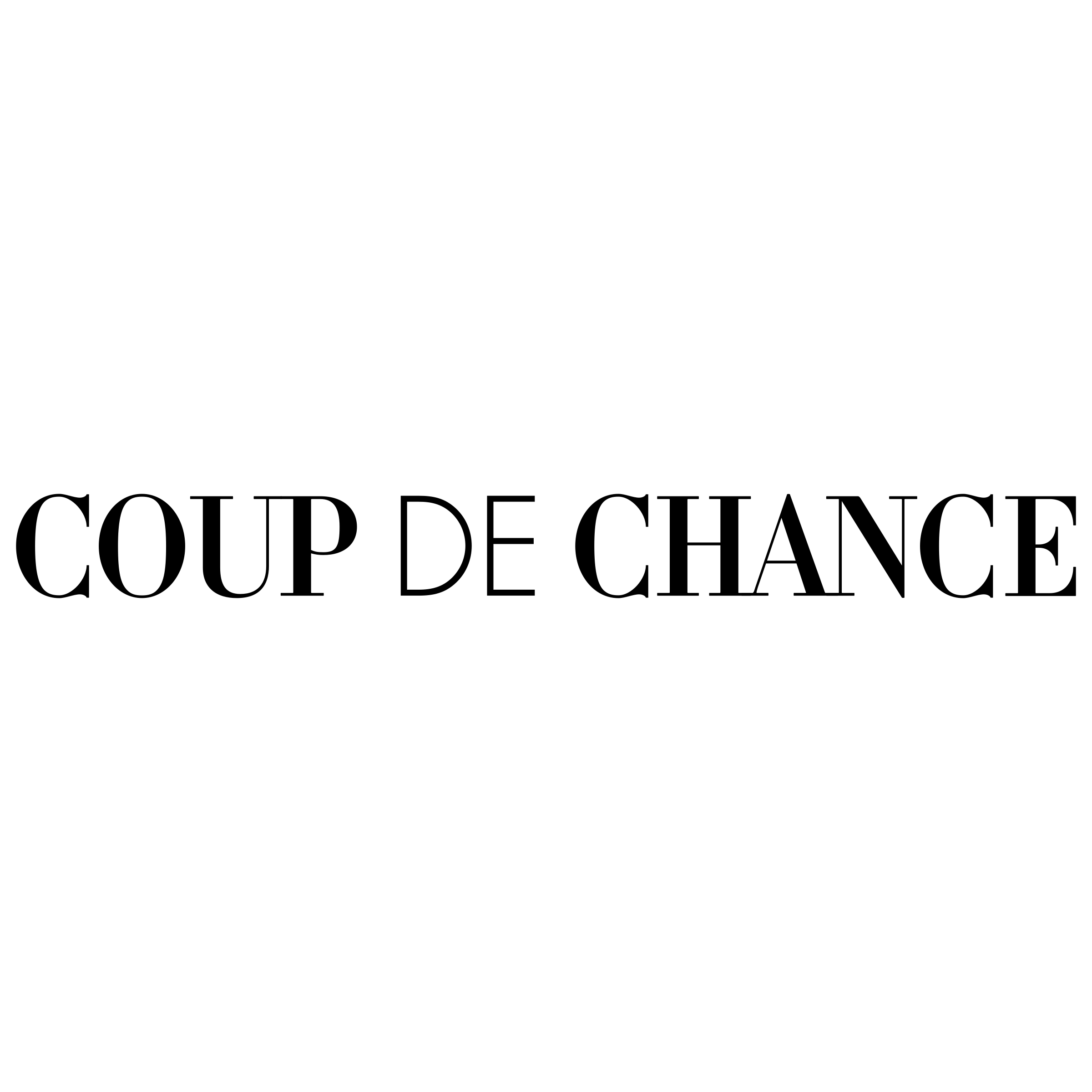 Coup De Chance Logo black and white
