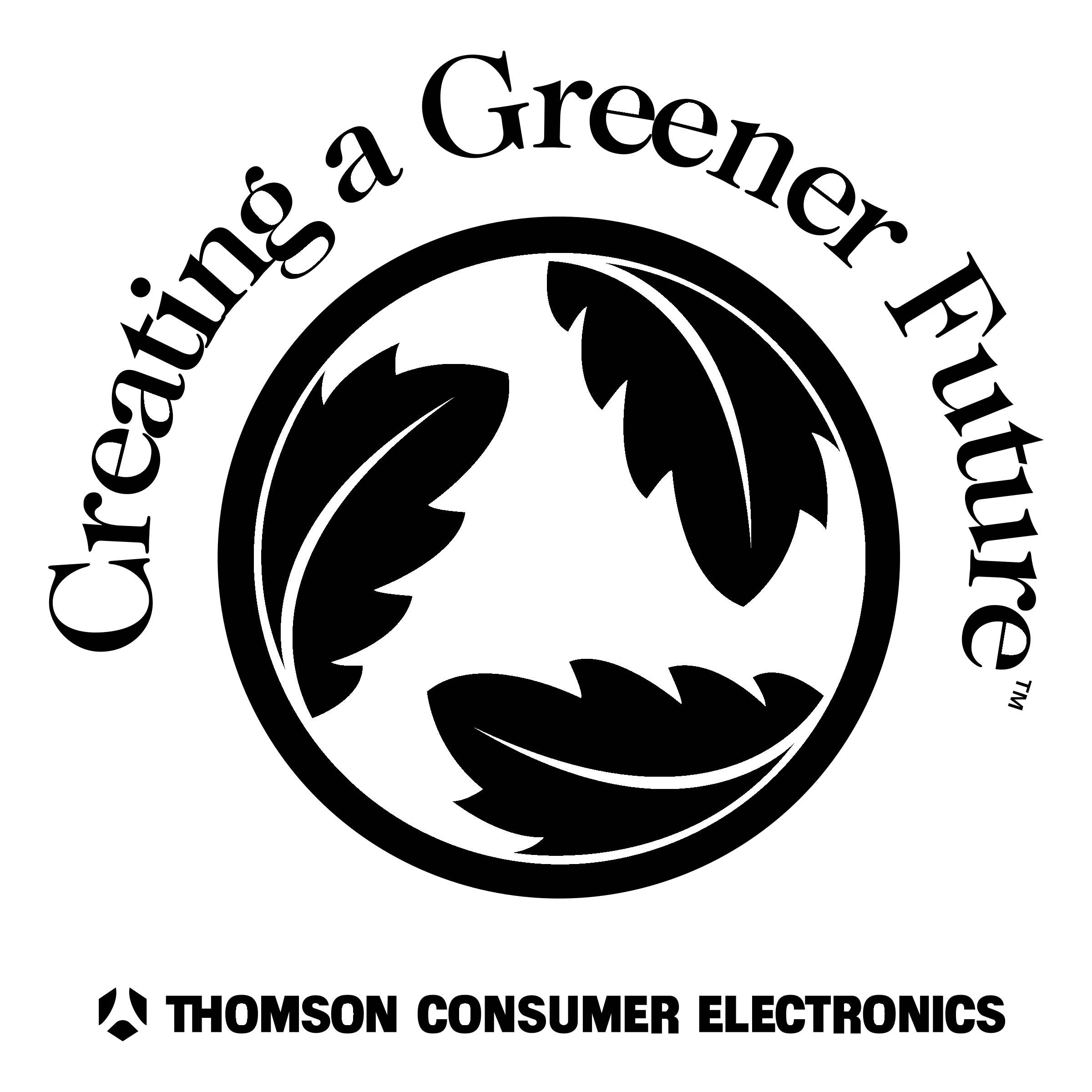 Creating a Greener Future Logo black and white