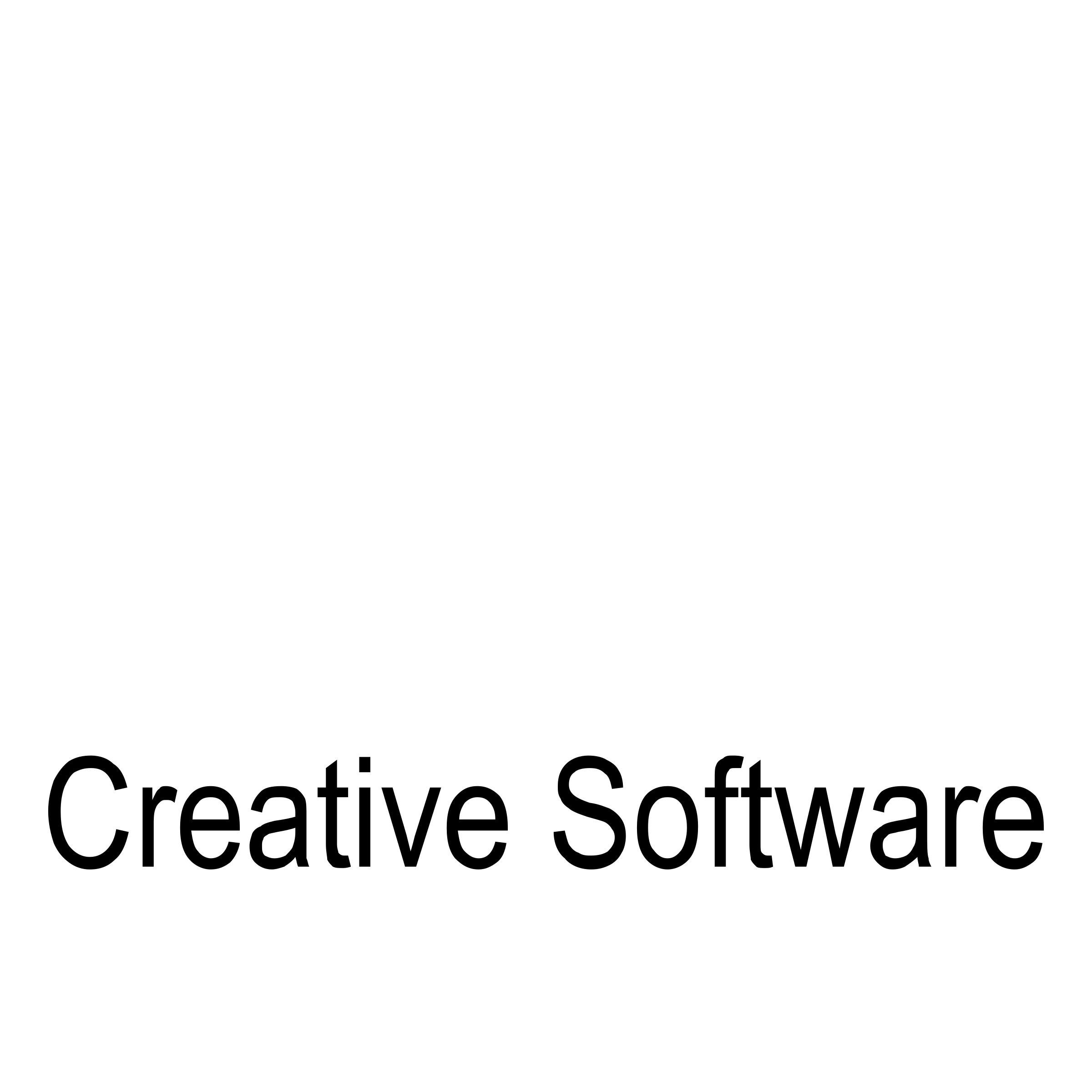 Creative Software Logo black and white
