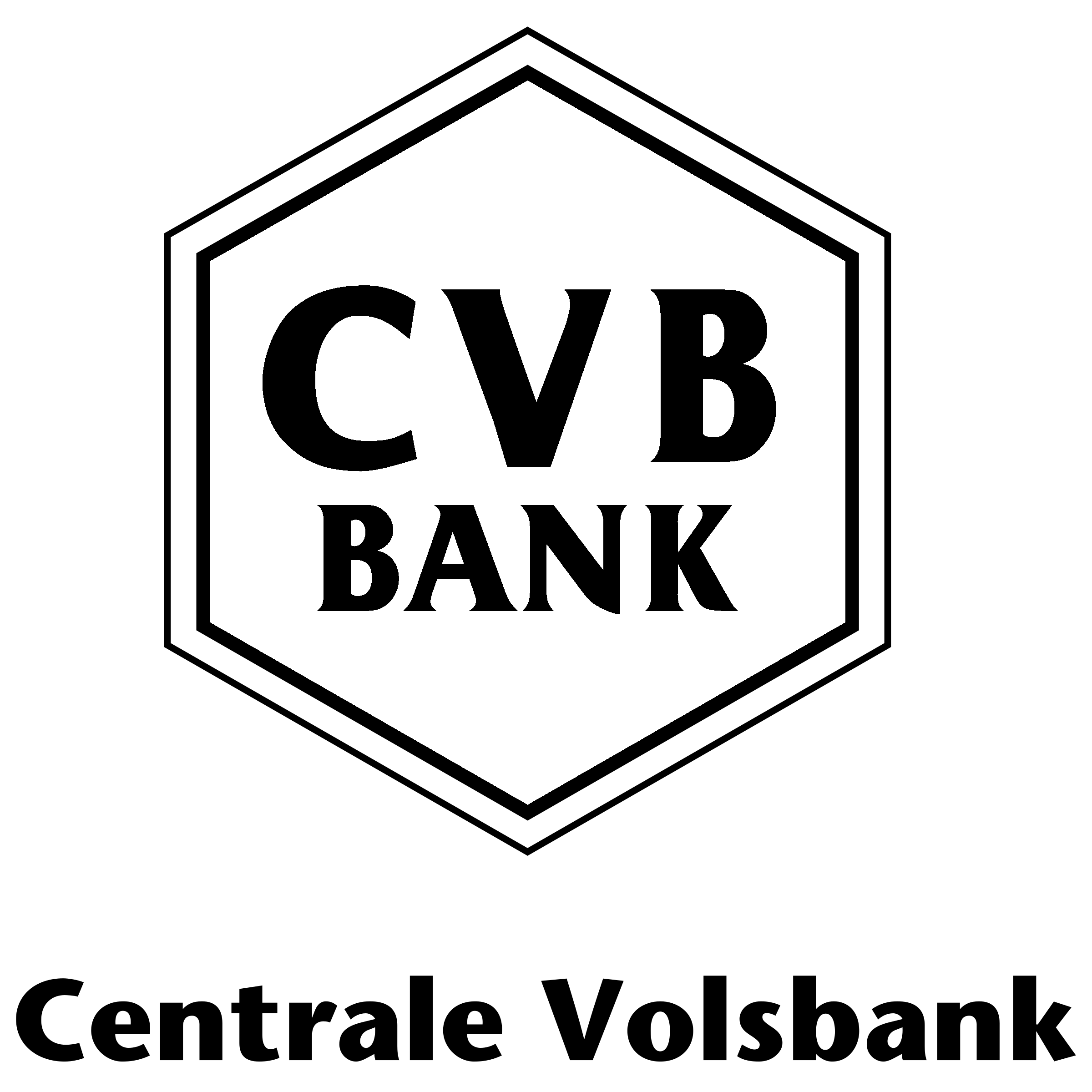 CVB Bank Logo black and white