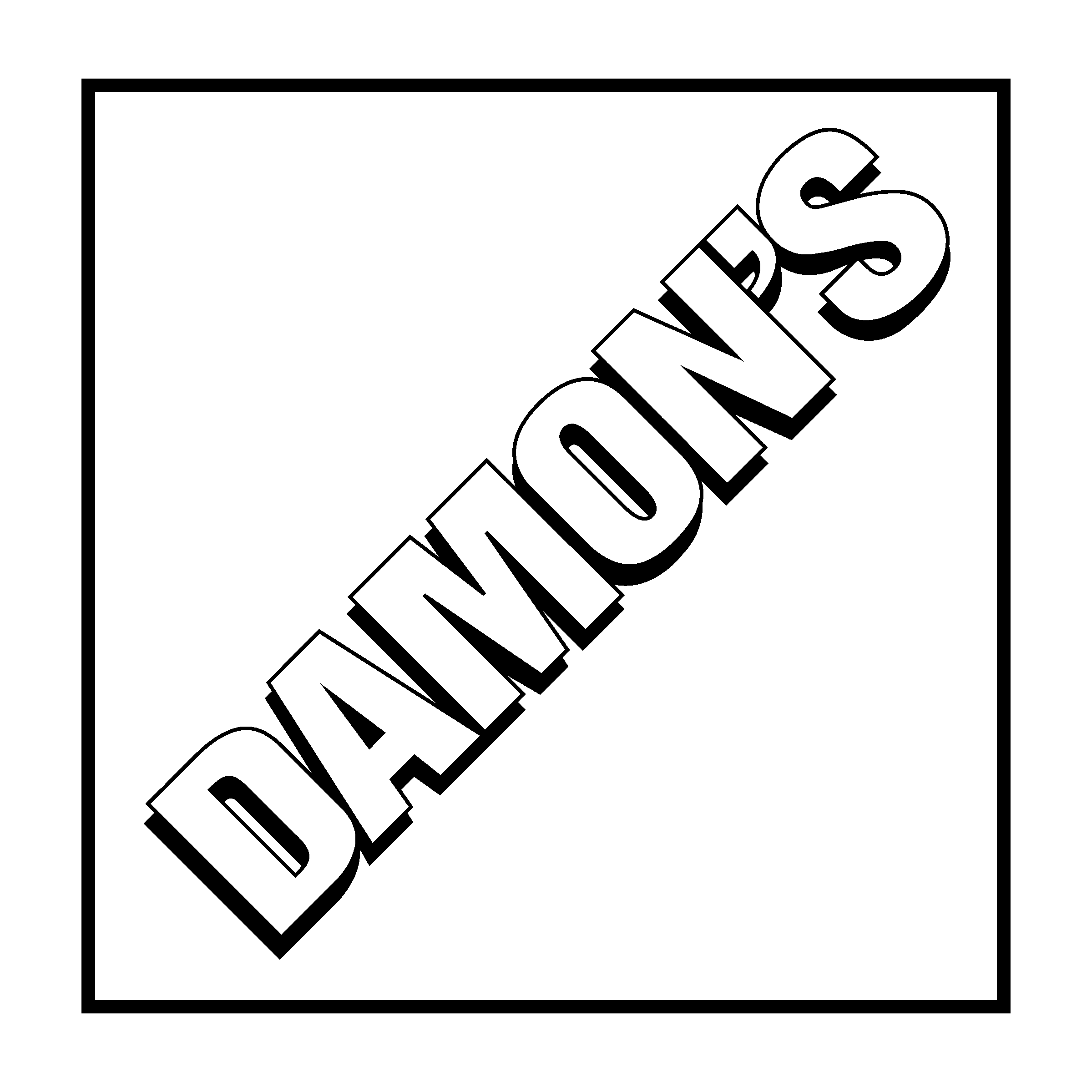 Damons 2 Logo black and white