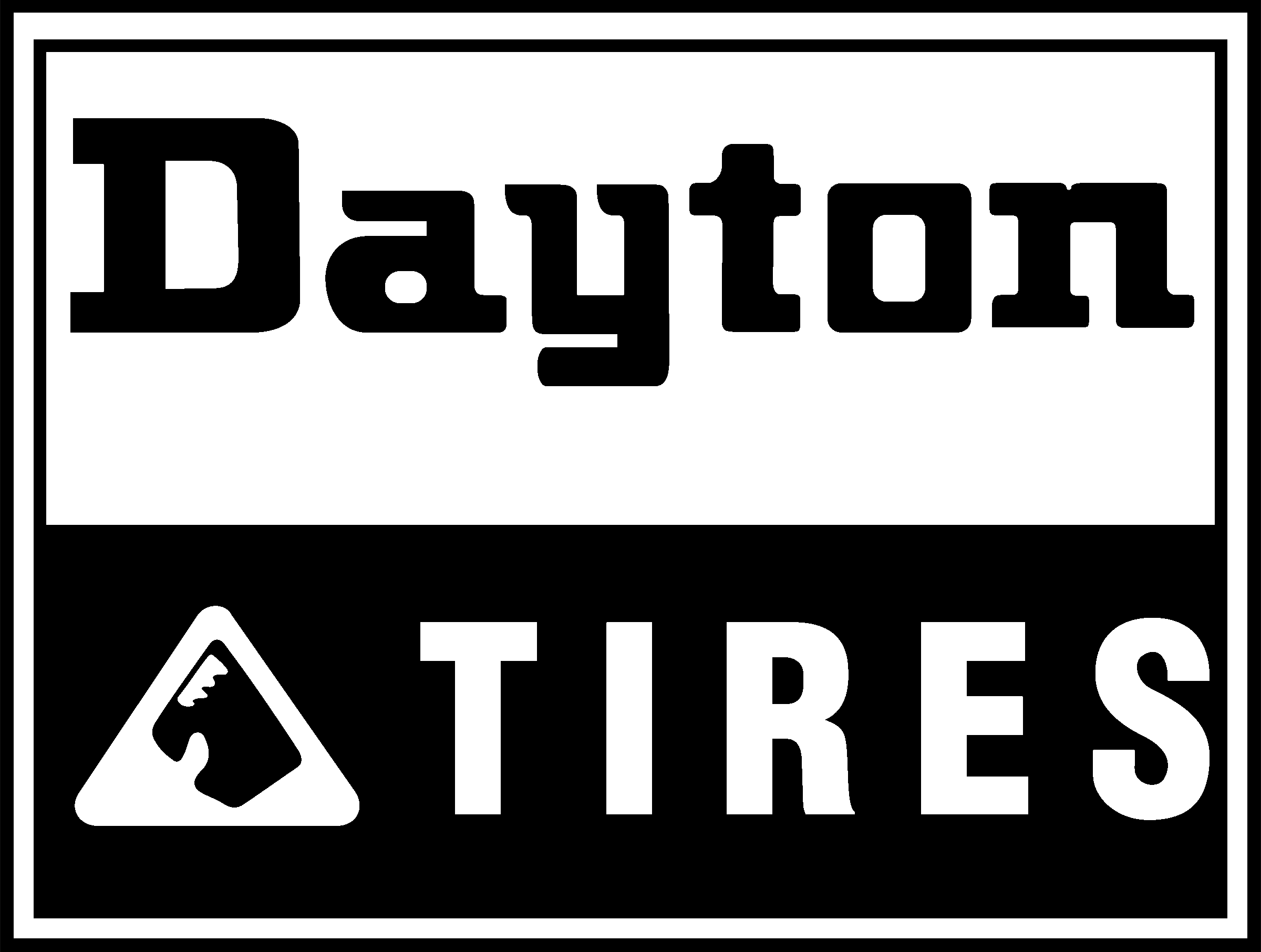 Dayton Tires Logo black and white