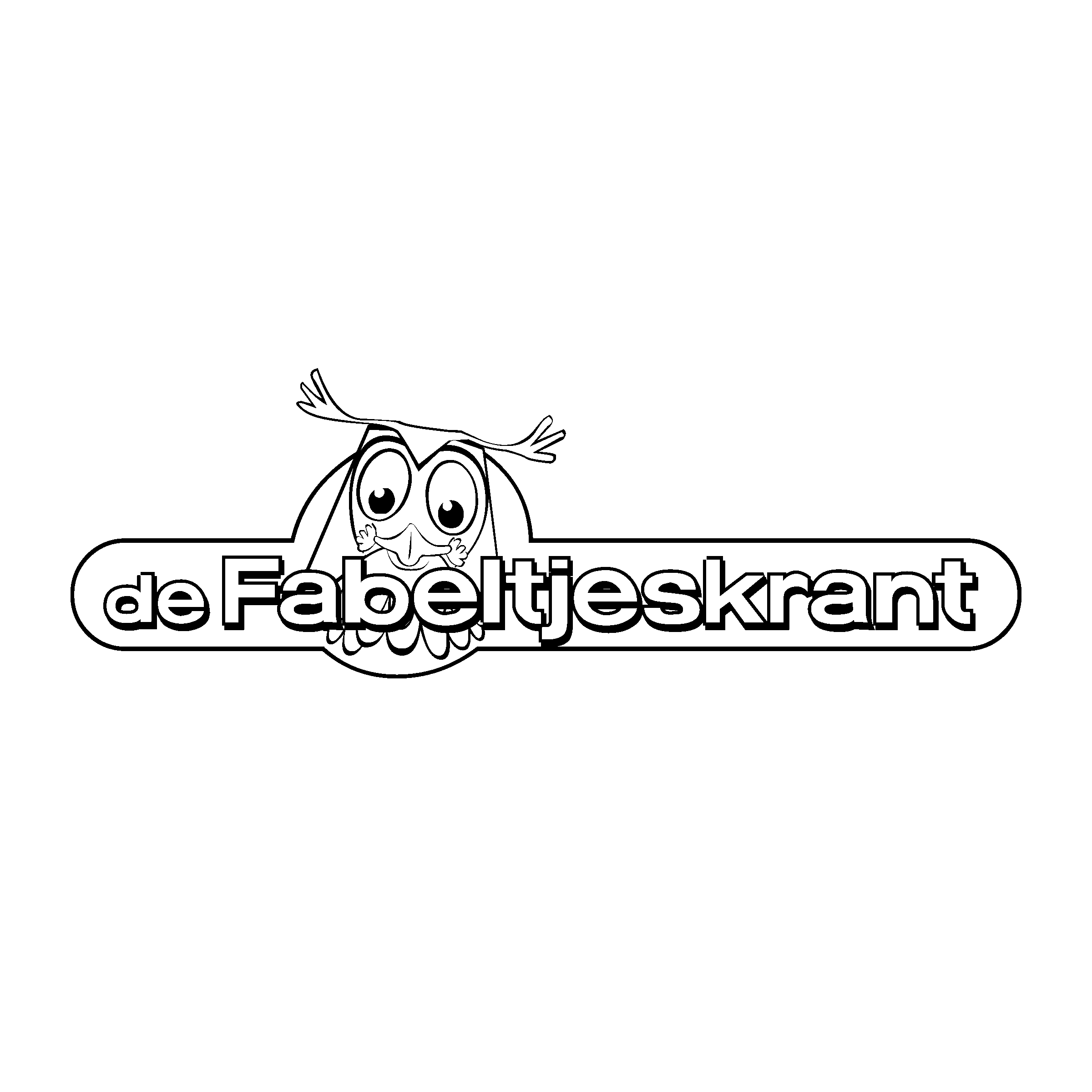 De Fabeltjeskrant Logo black and white