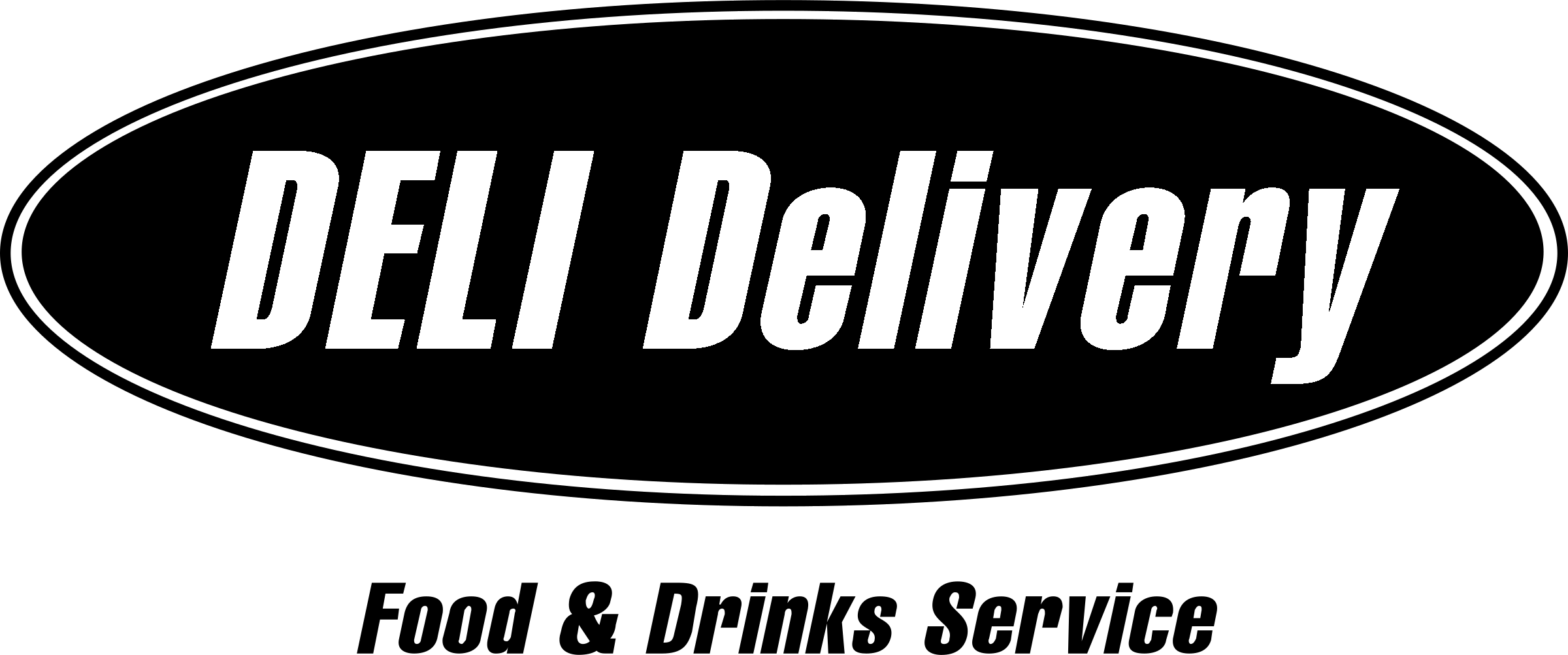 DELI DELIVERY Logo black and white