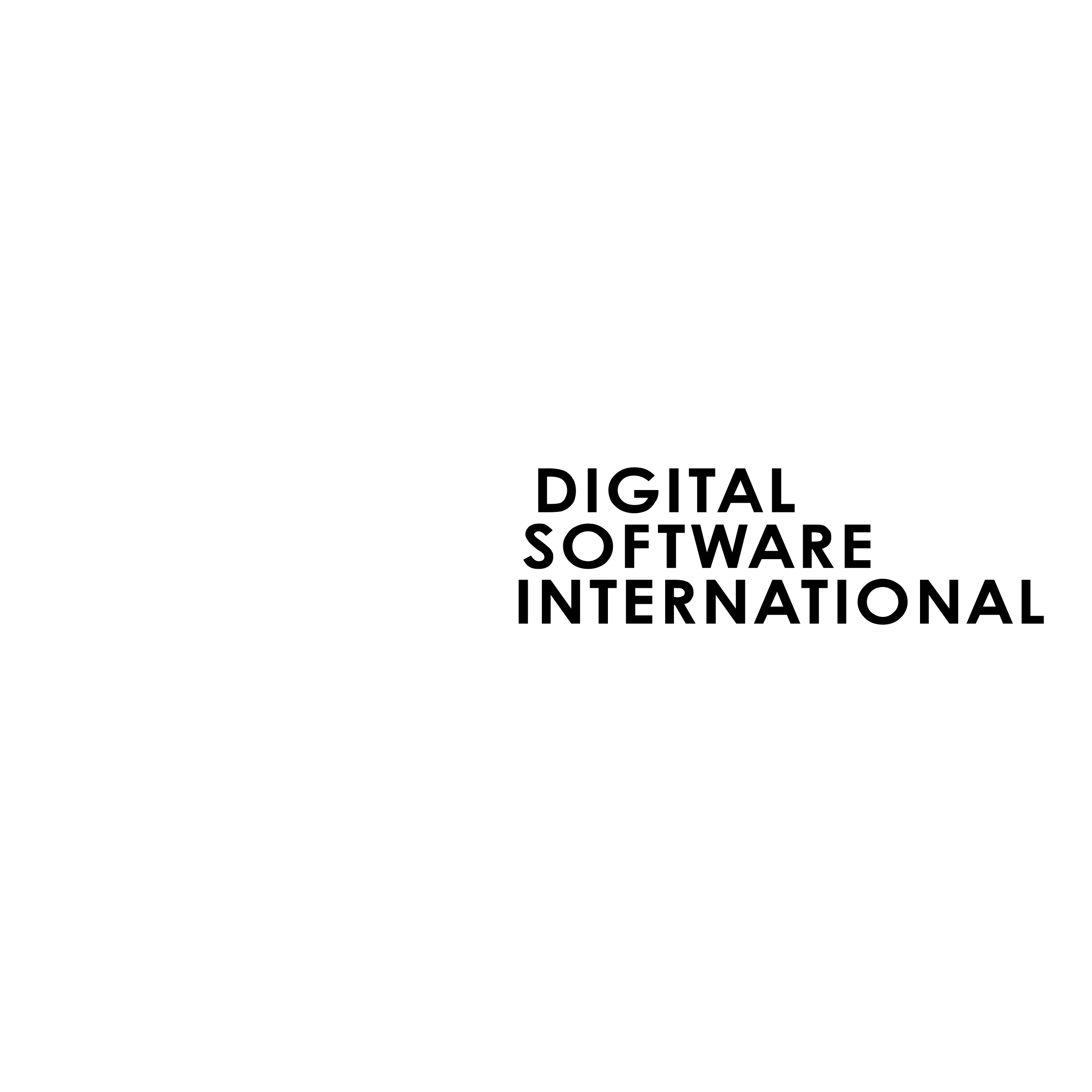 Digital Software International Logo black and white