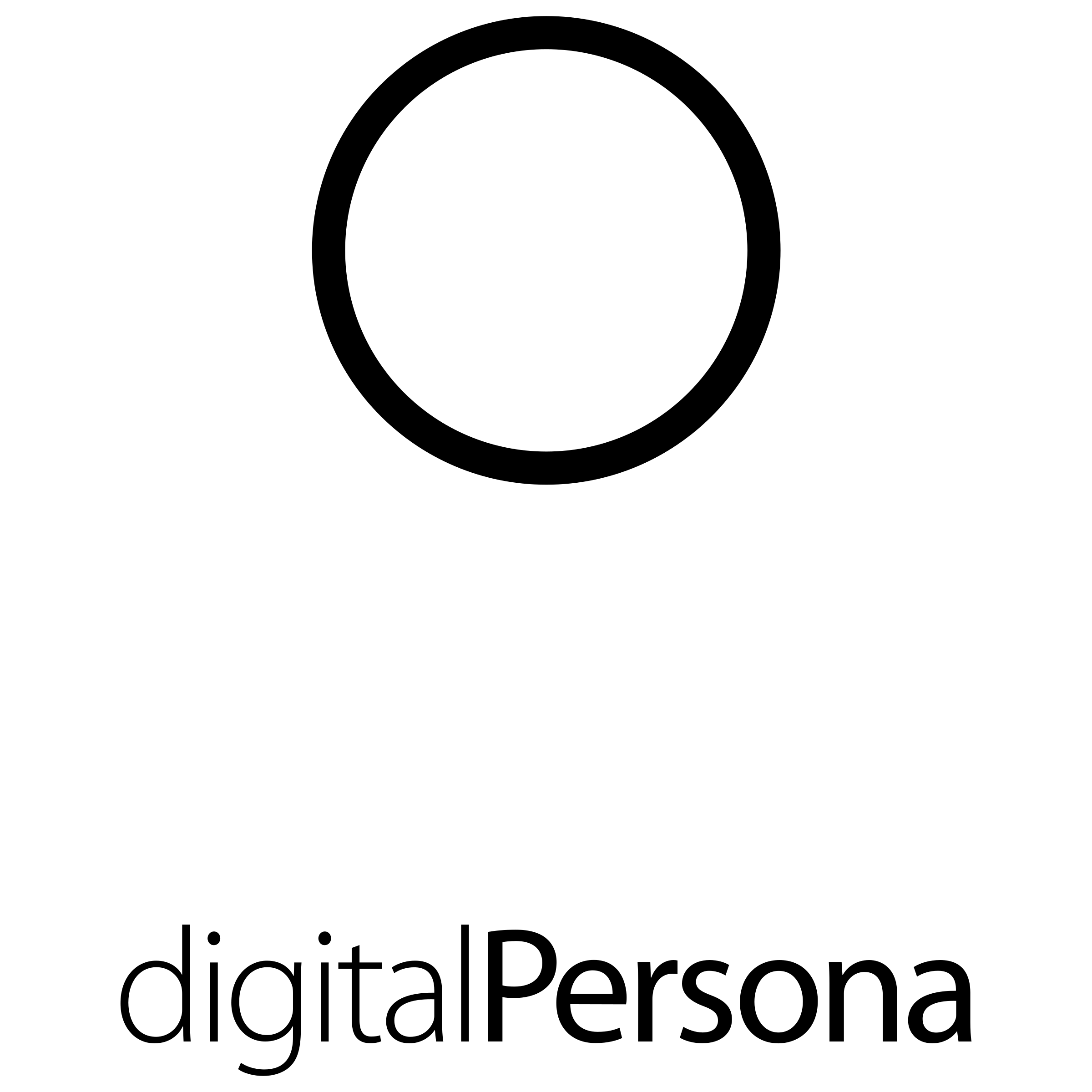 DigitalPersona Logo black and white