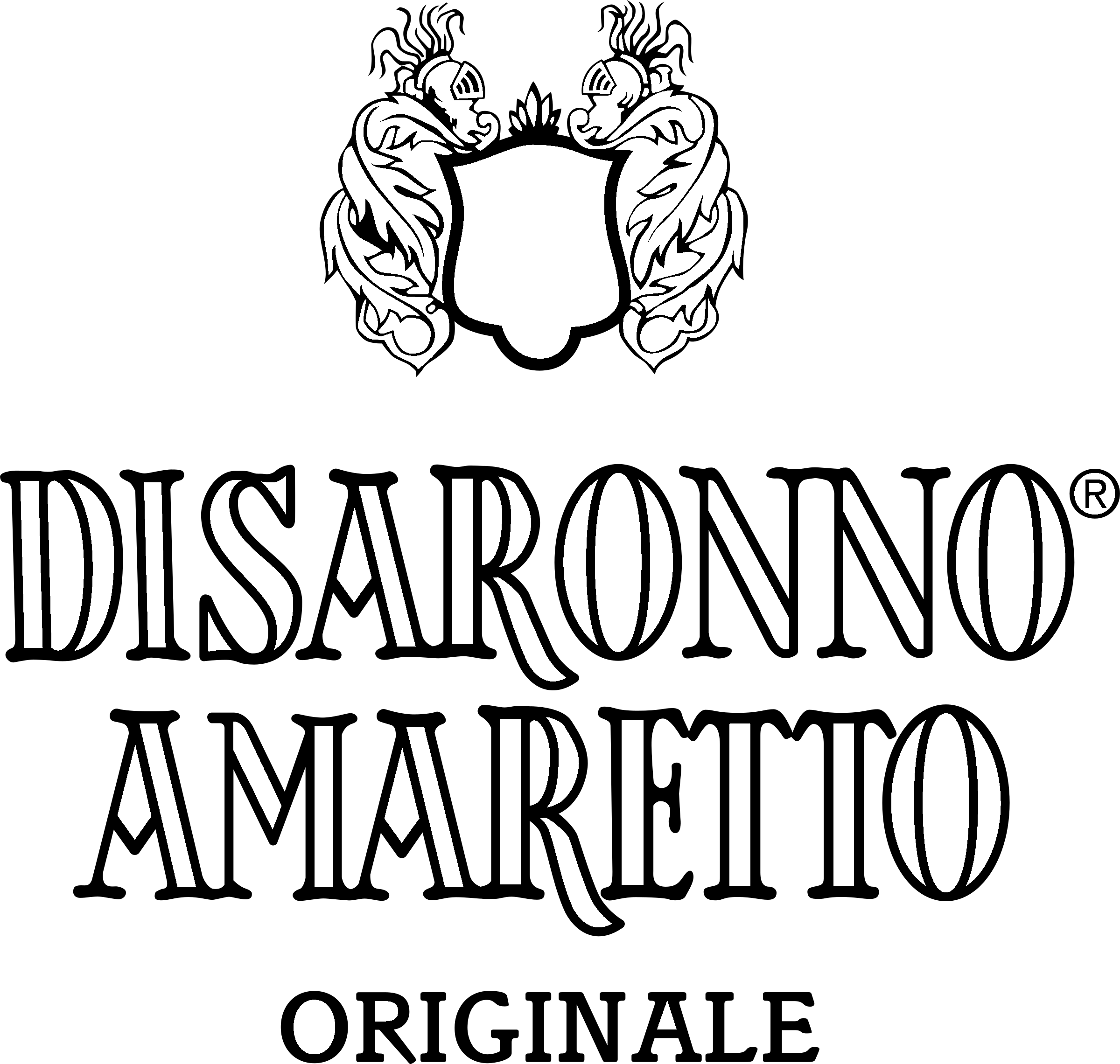Disaronno Amaretto Logo black and white