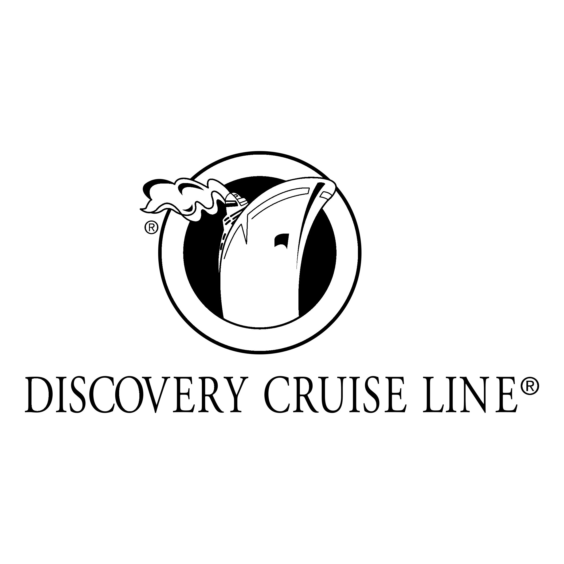 Discovery Cruise Line Logo black and white