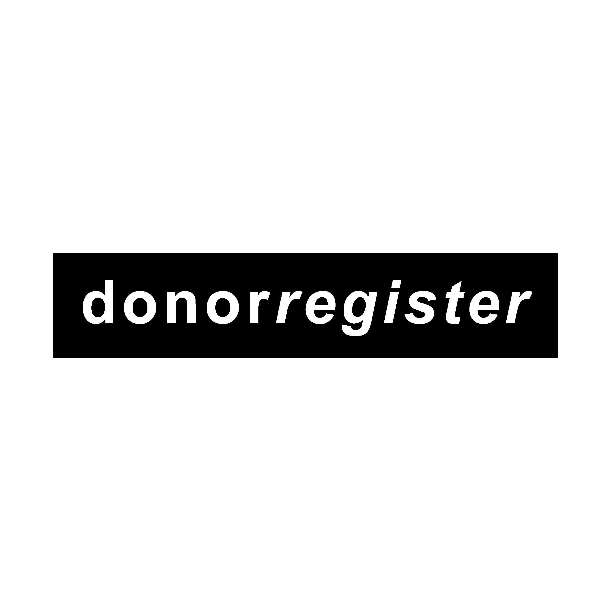 Donorregister Logo black and white