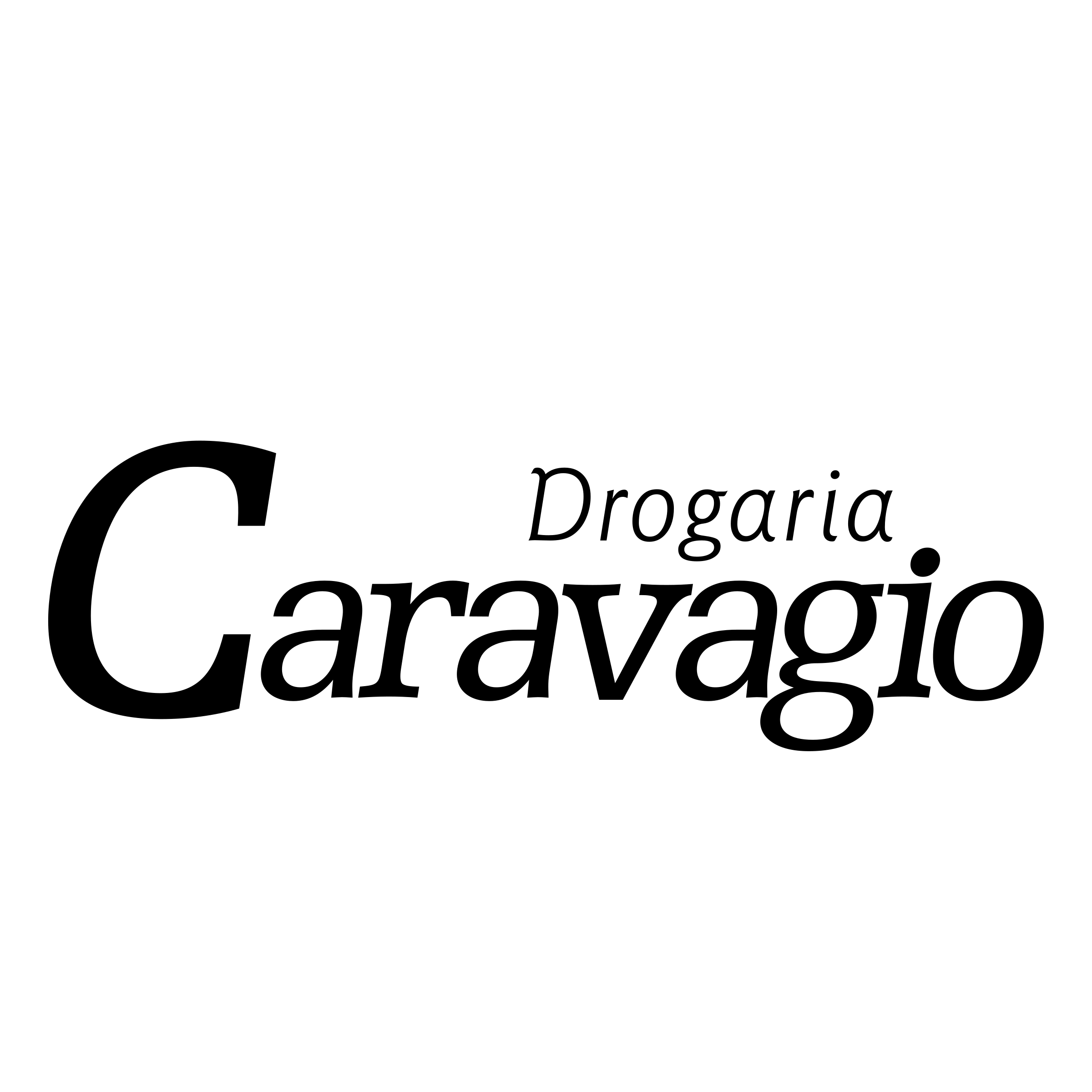 Drogaria Caravagio Logo black and white