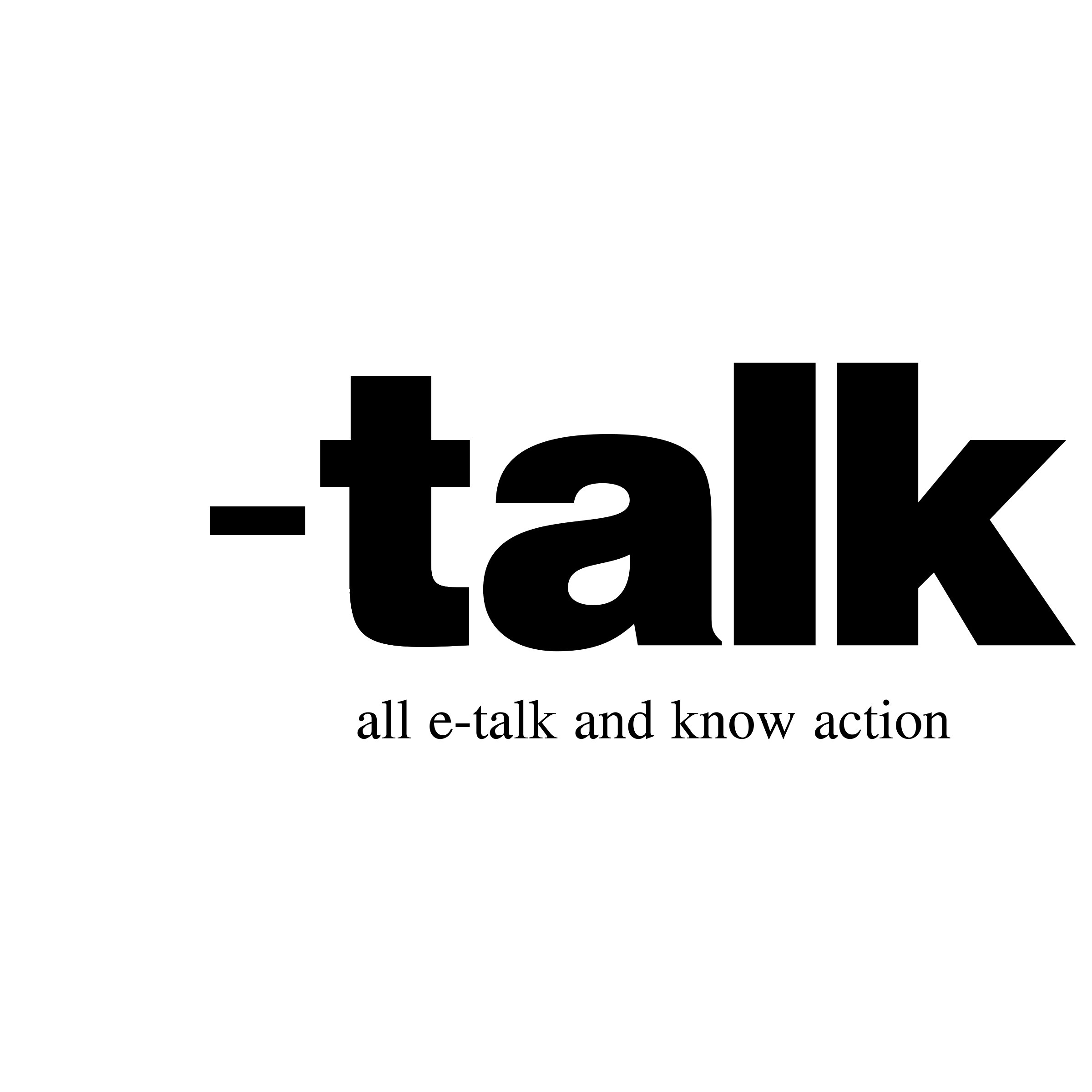 e talk Logo black and white