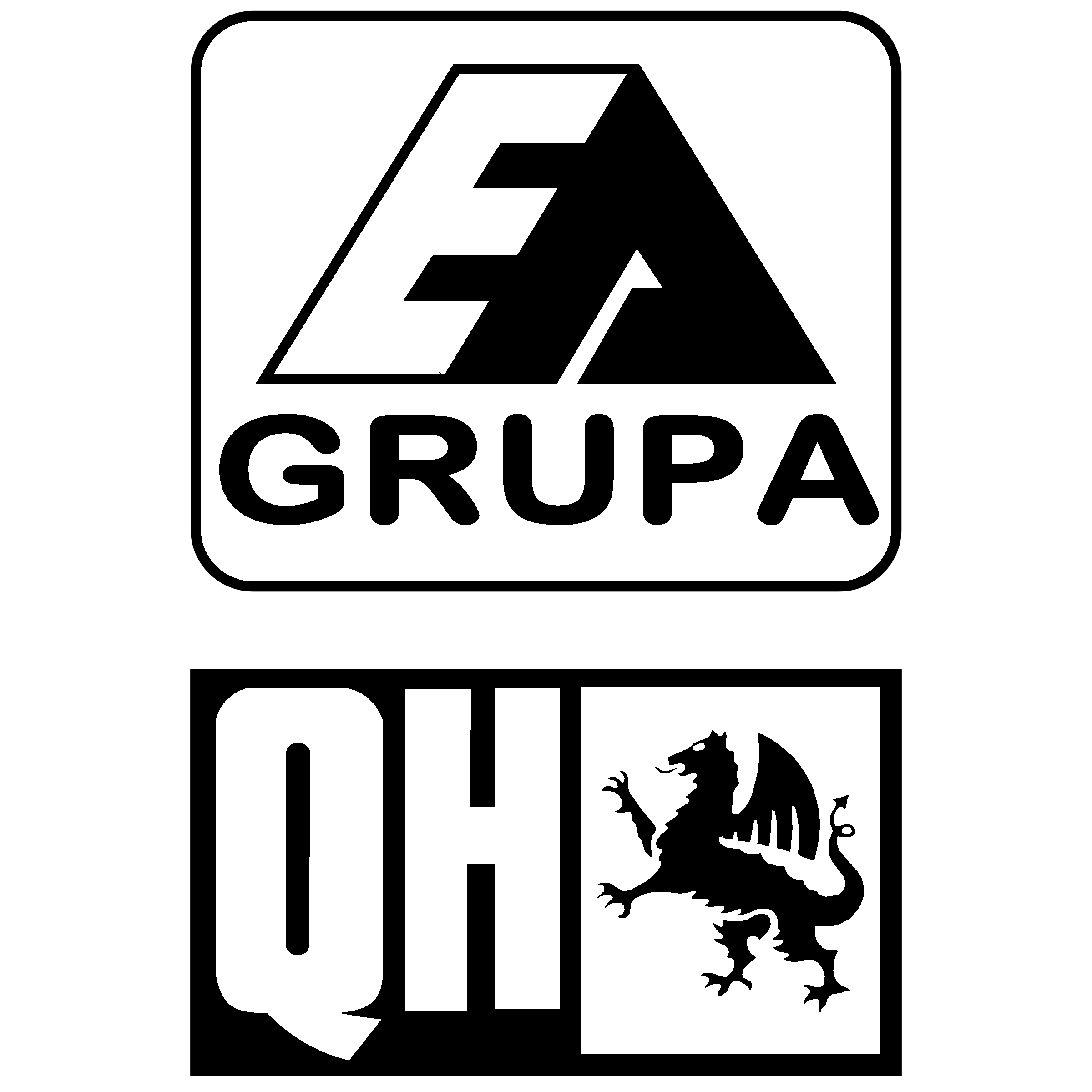 EA Grupa Logo black and white