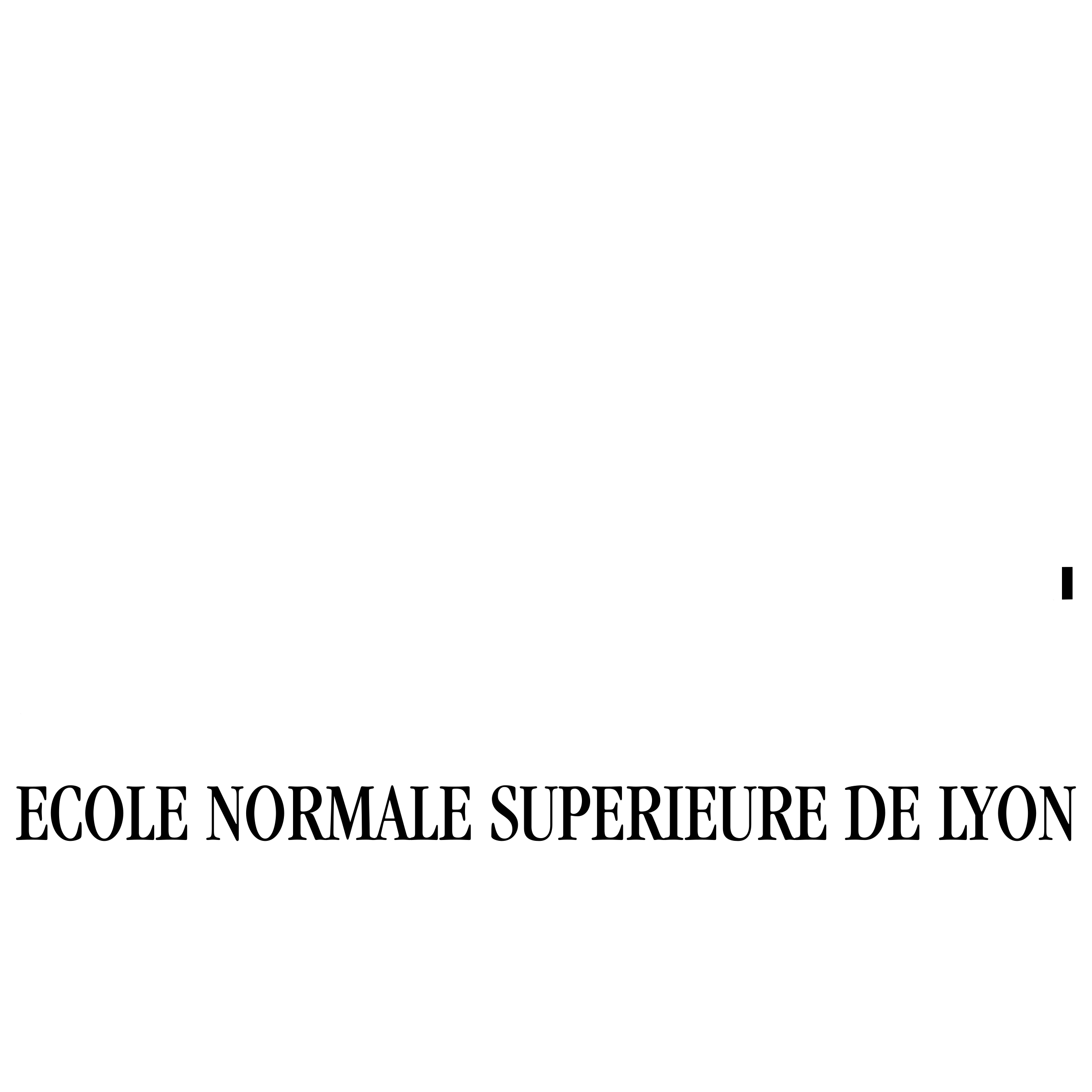 Ecole Normale Superieure de Lyon Logo black and white